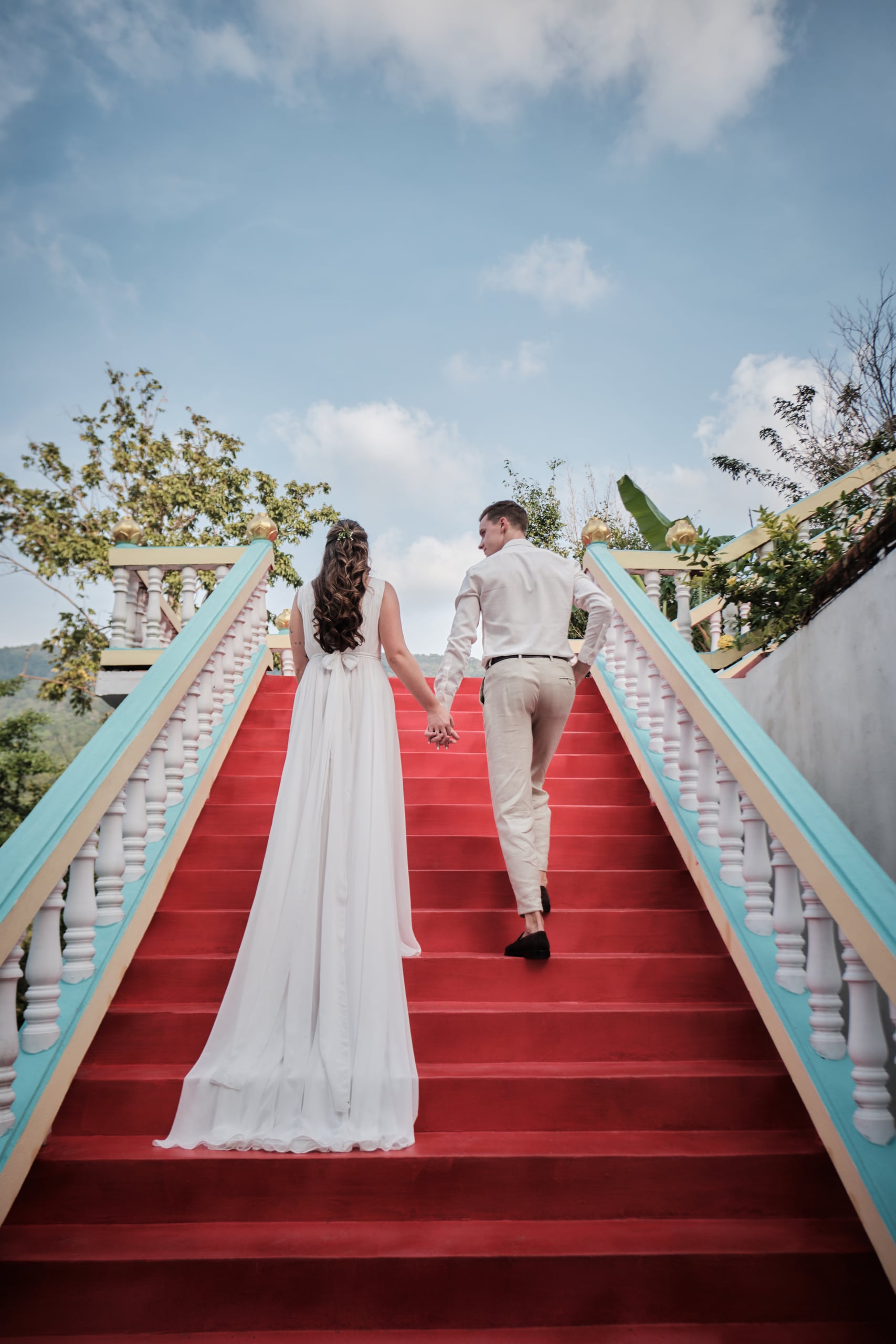 wedding couple shooting temple