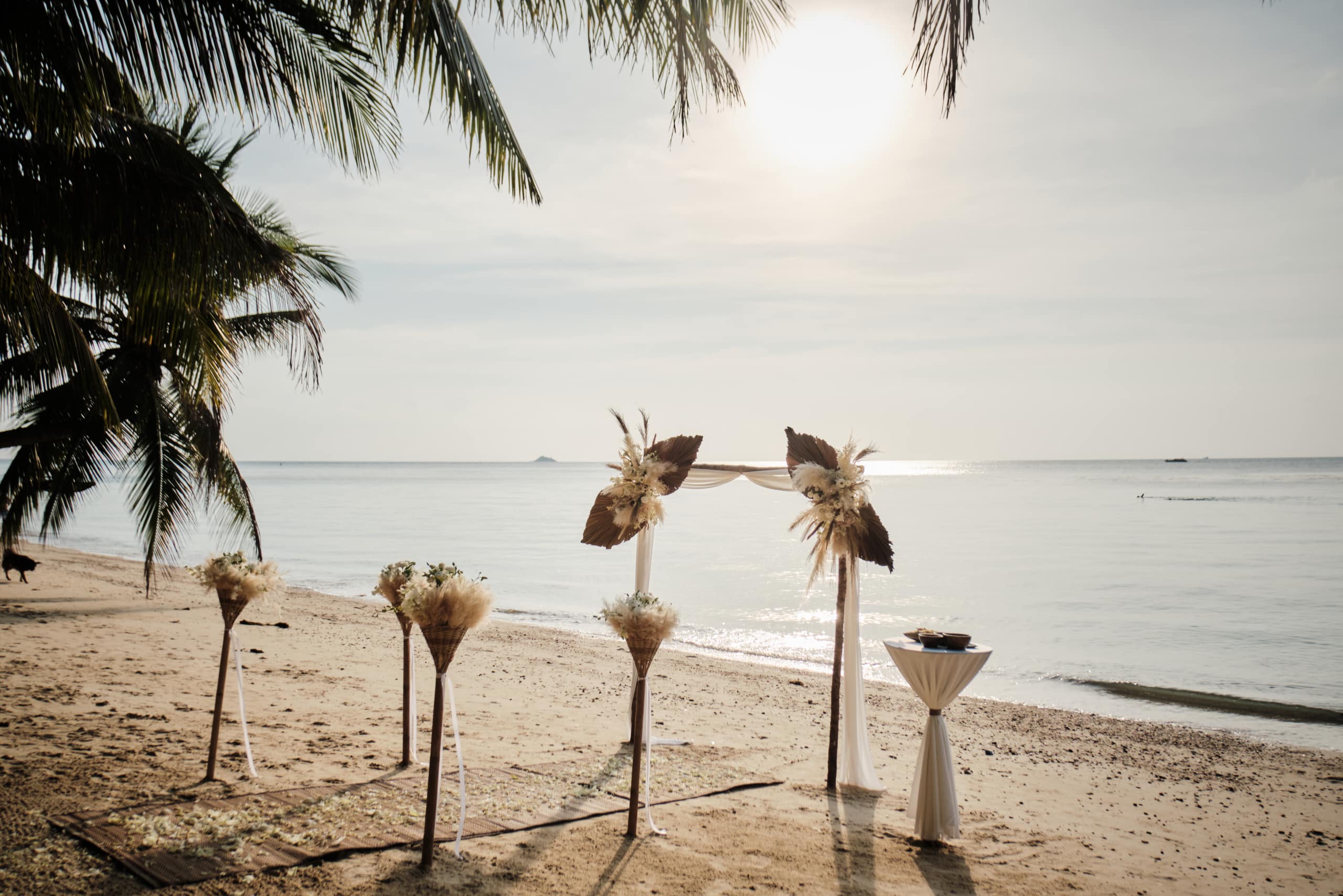 beach wedding decoration