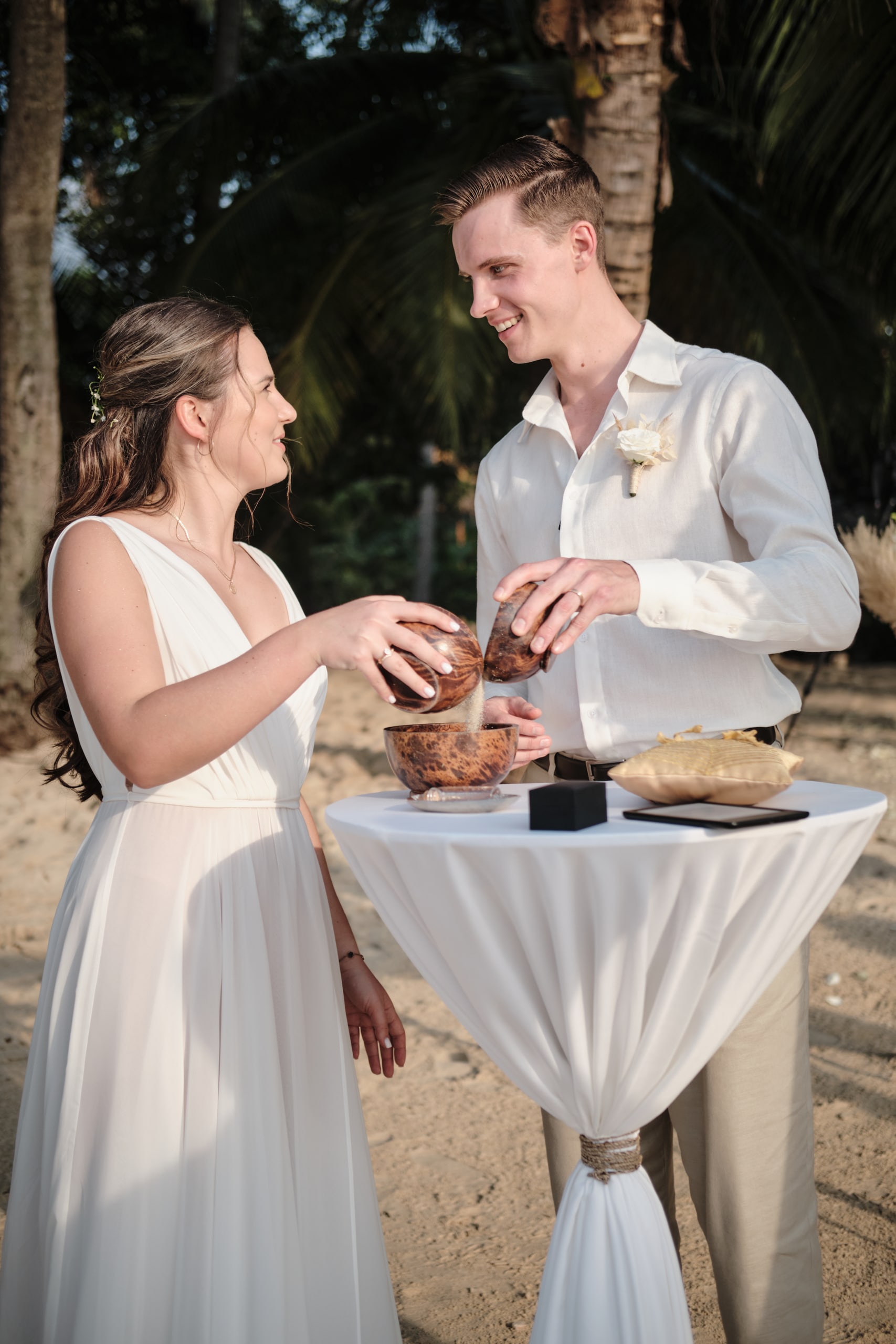 beach wedding ceremony