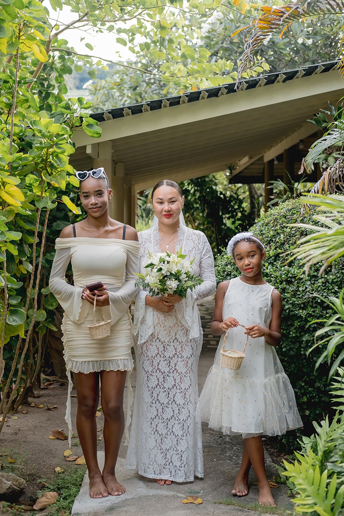 beach wedding family
