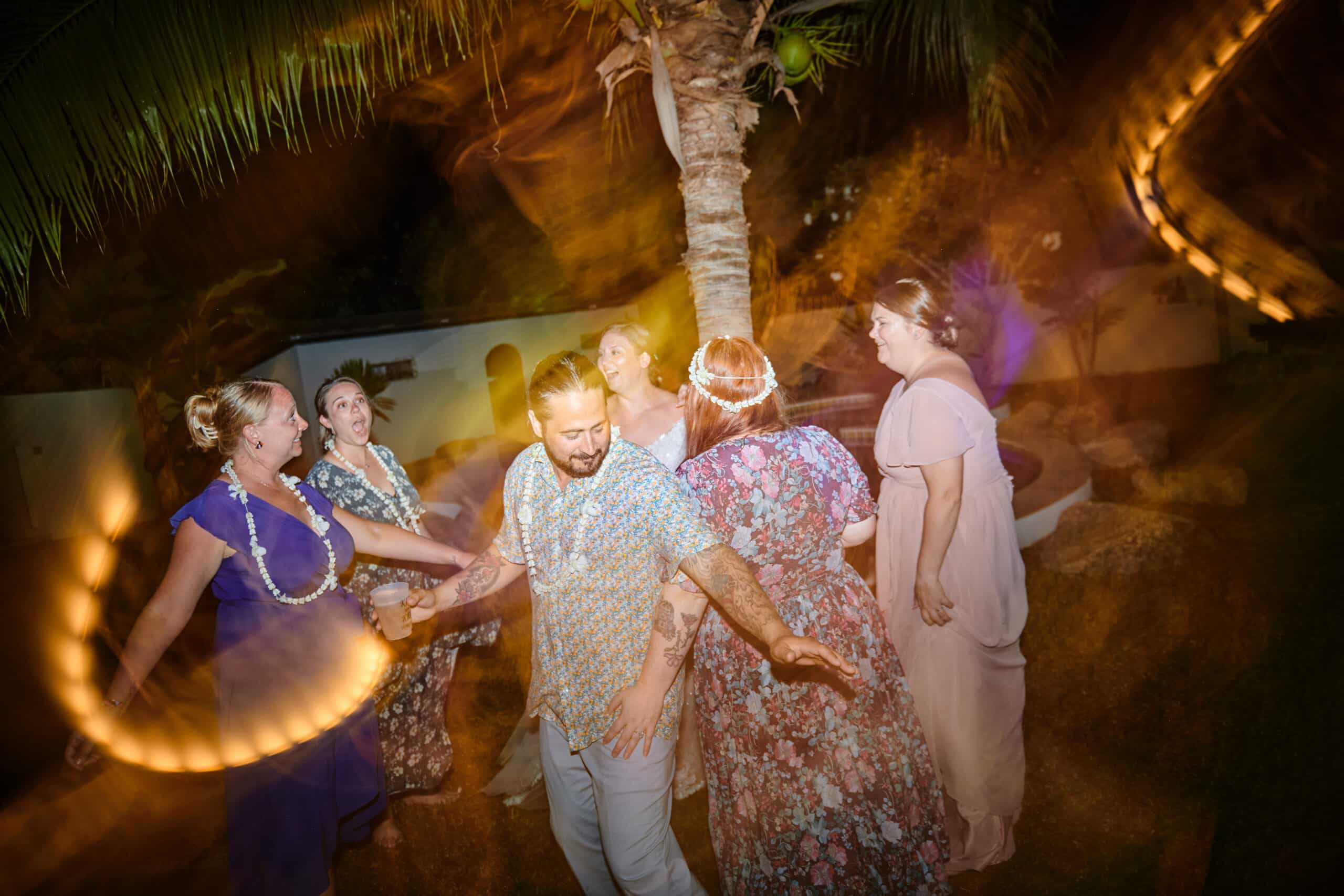 wedding dance at night