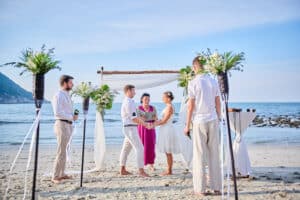 beach wedding ceremony