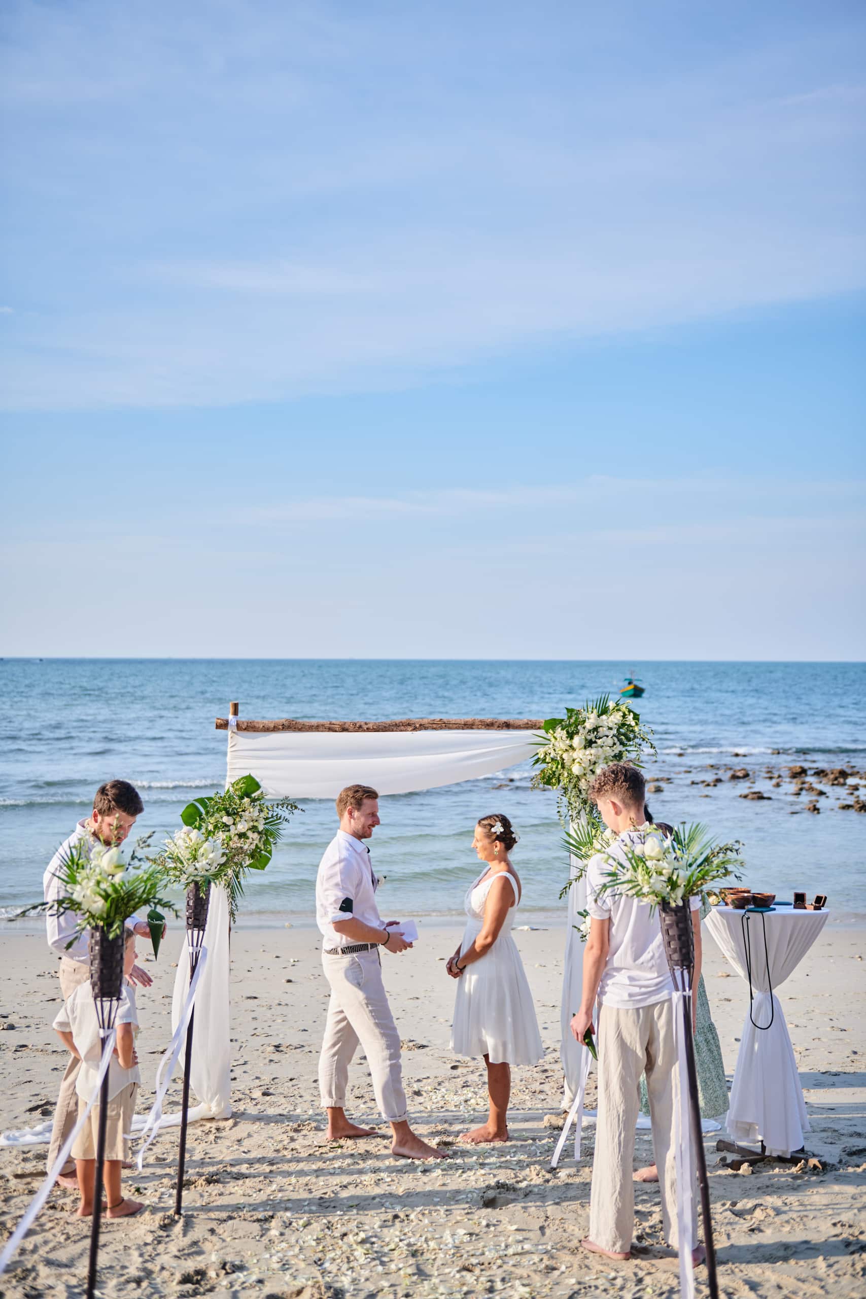 beach wedding ceremony