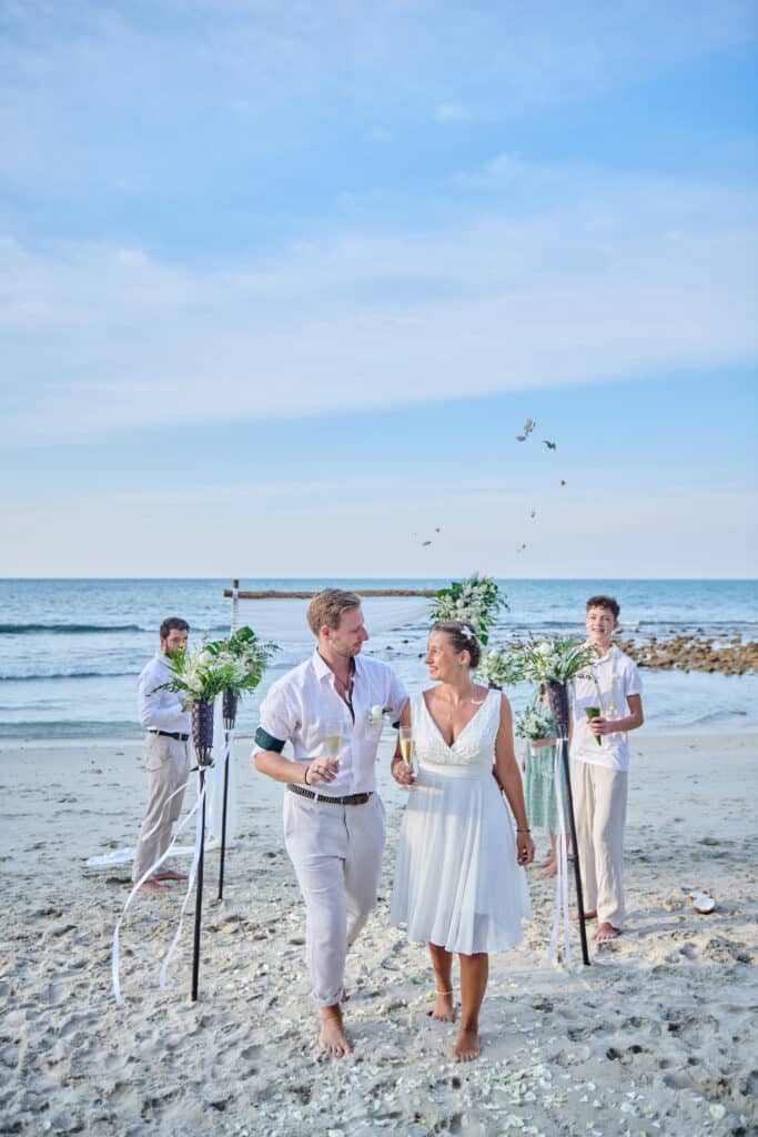 beach wedding ceremony