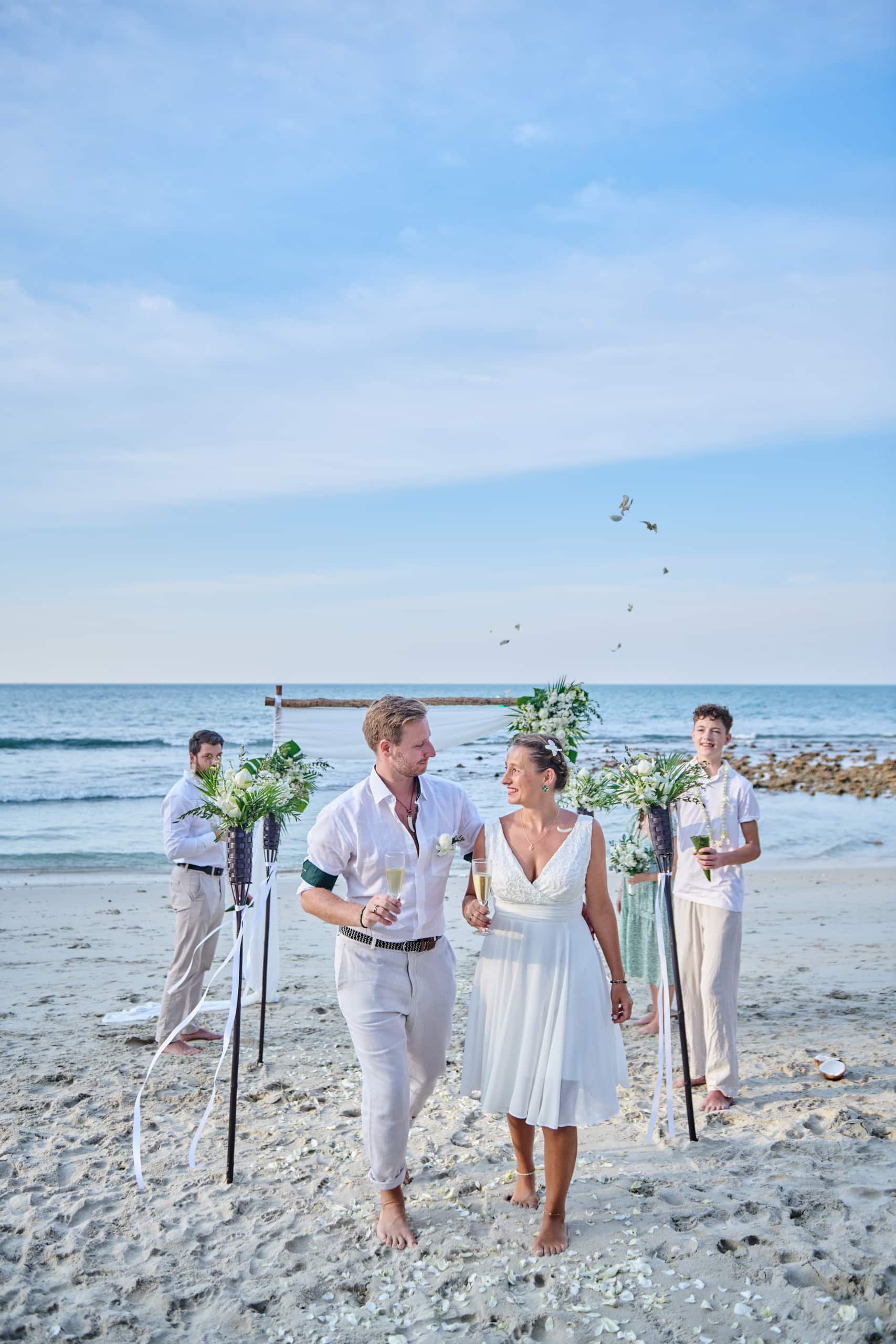 beach wedding ceremony