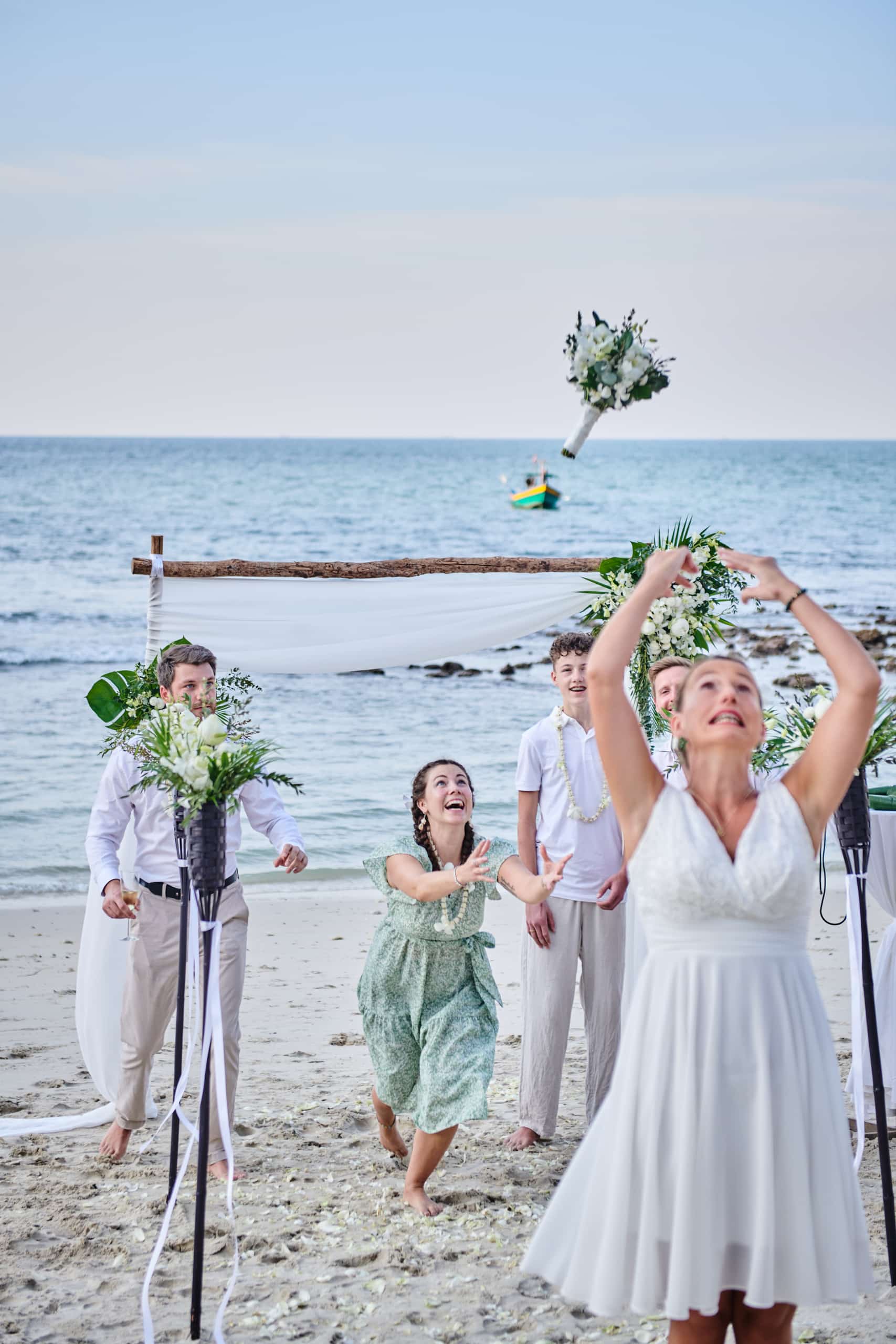 beach wedding ceremony