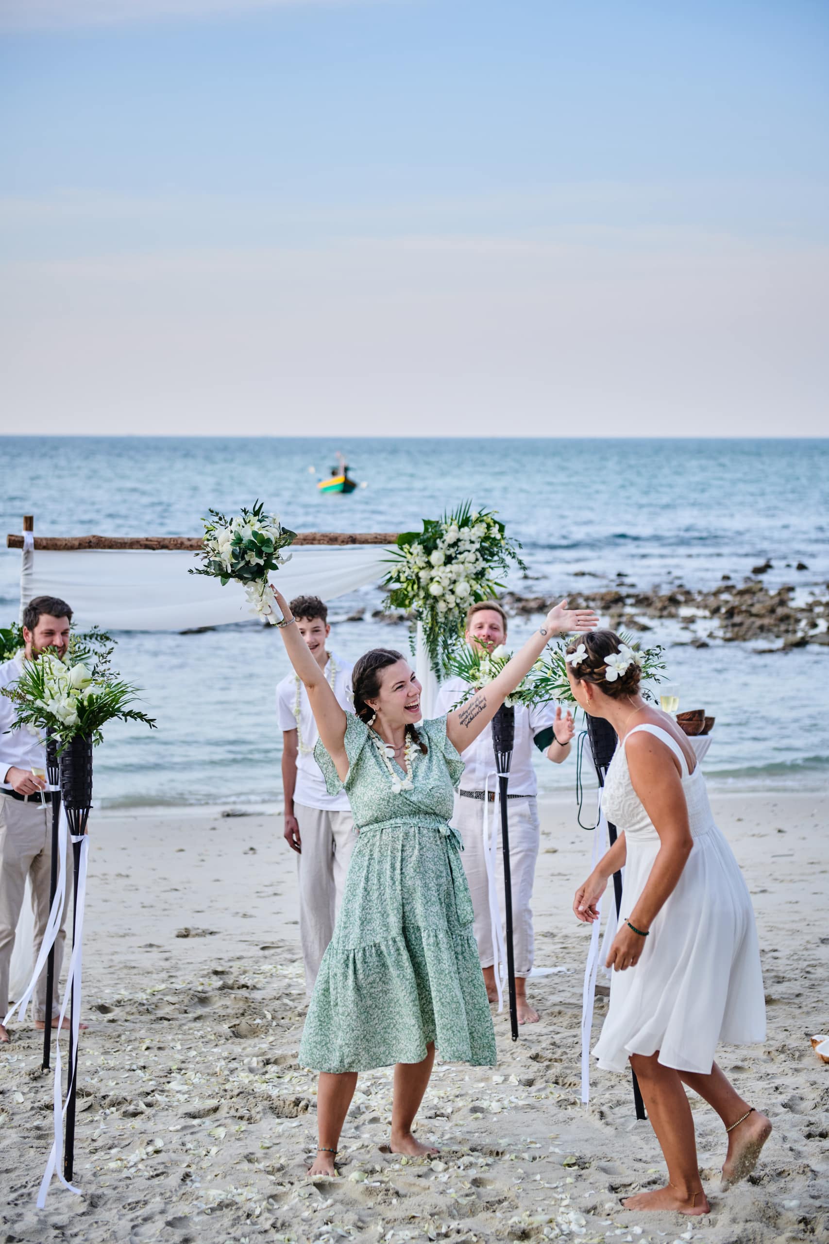 beach wedding ceremony