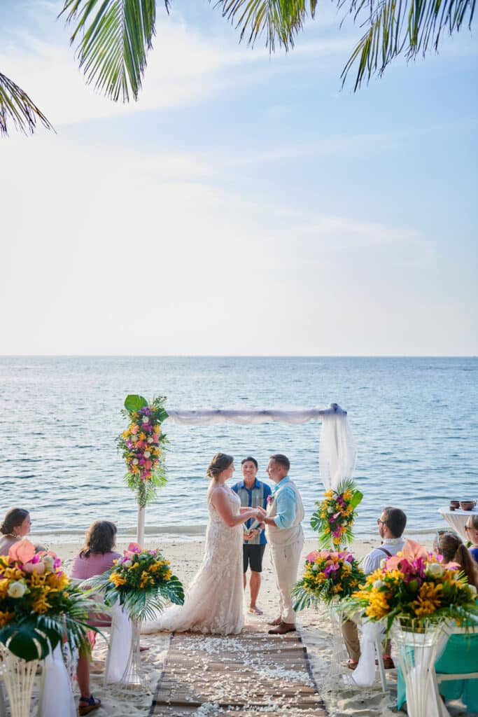 beach wedding ceremony
