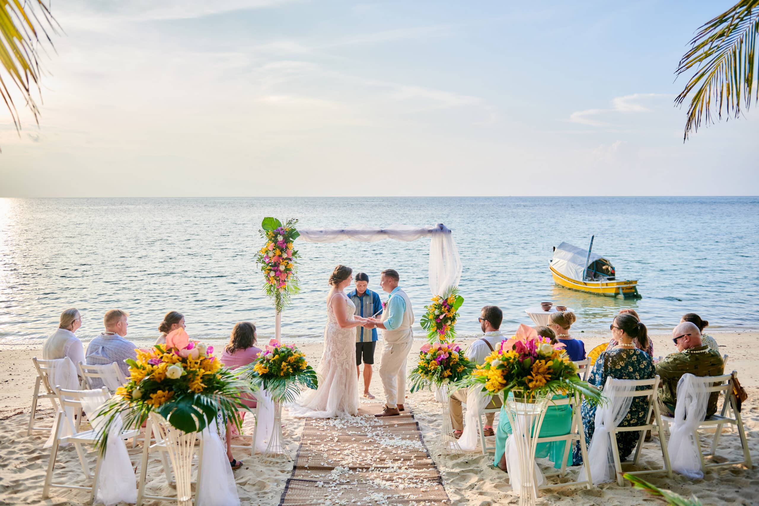 beach wedding ceremony