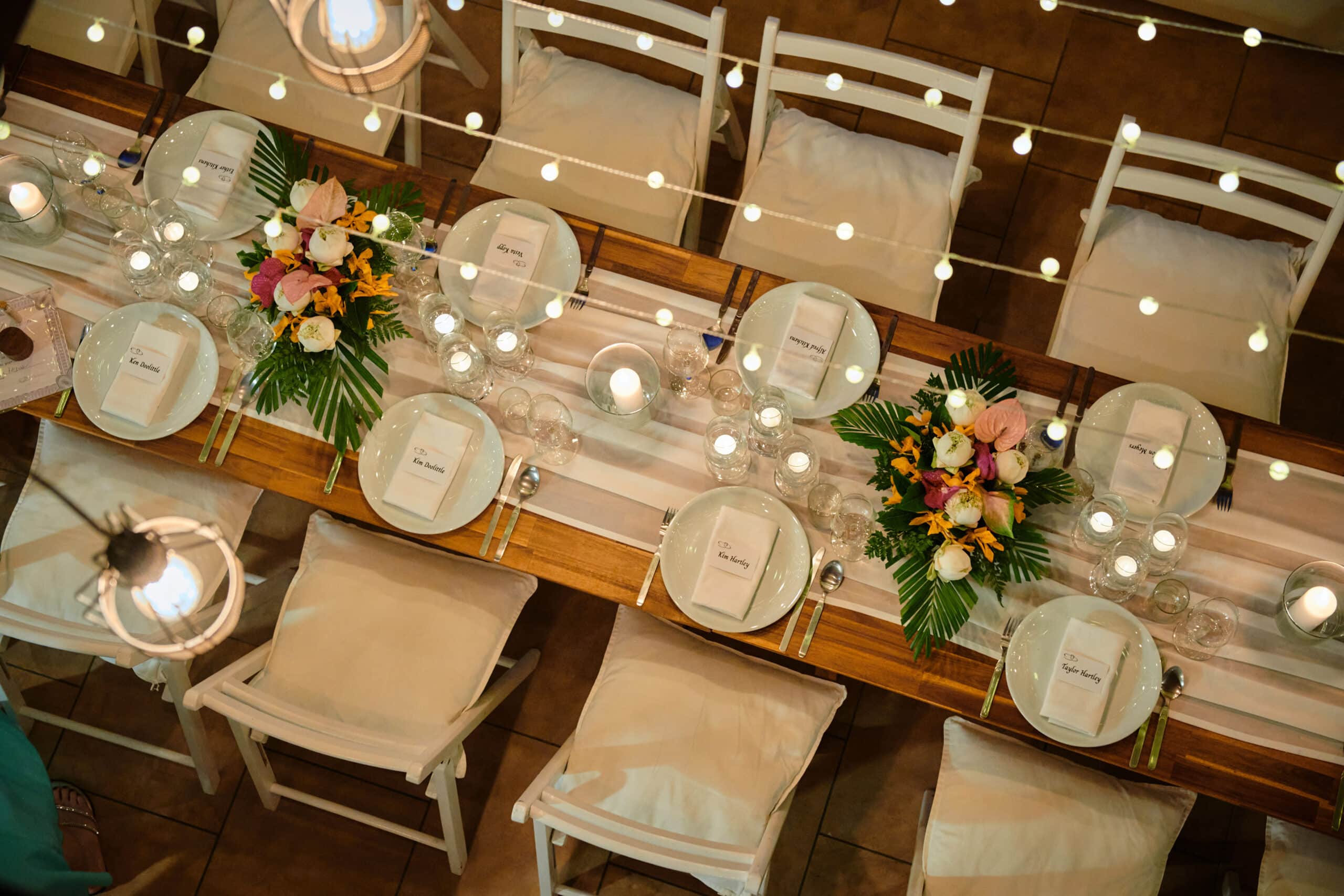 wedding dinner table decoration