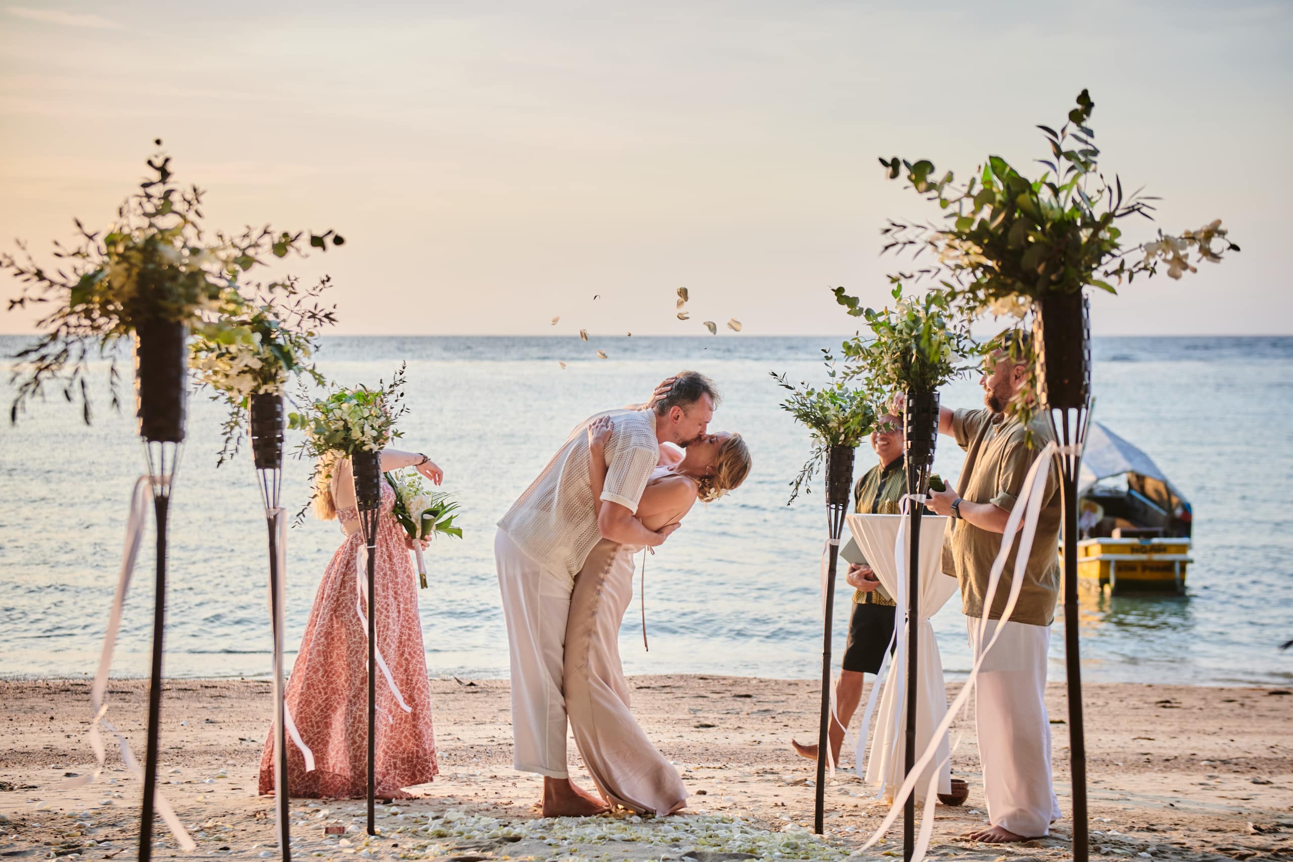 beach wedding ceremony