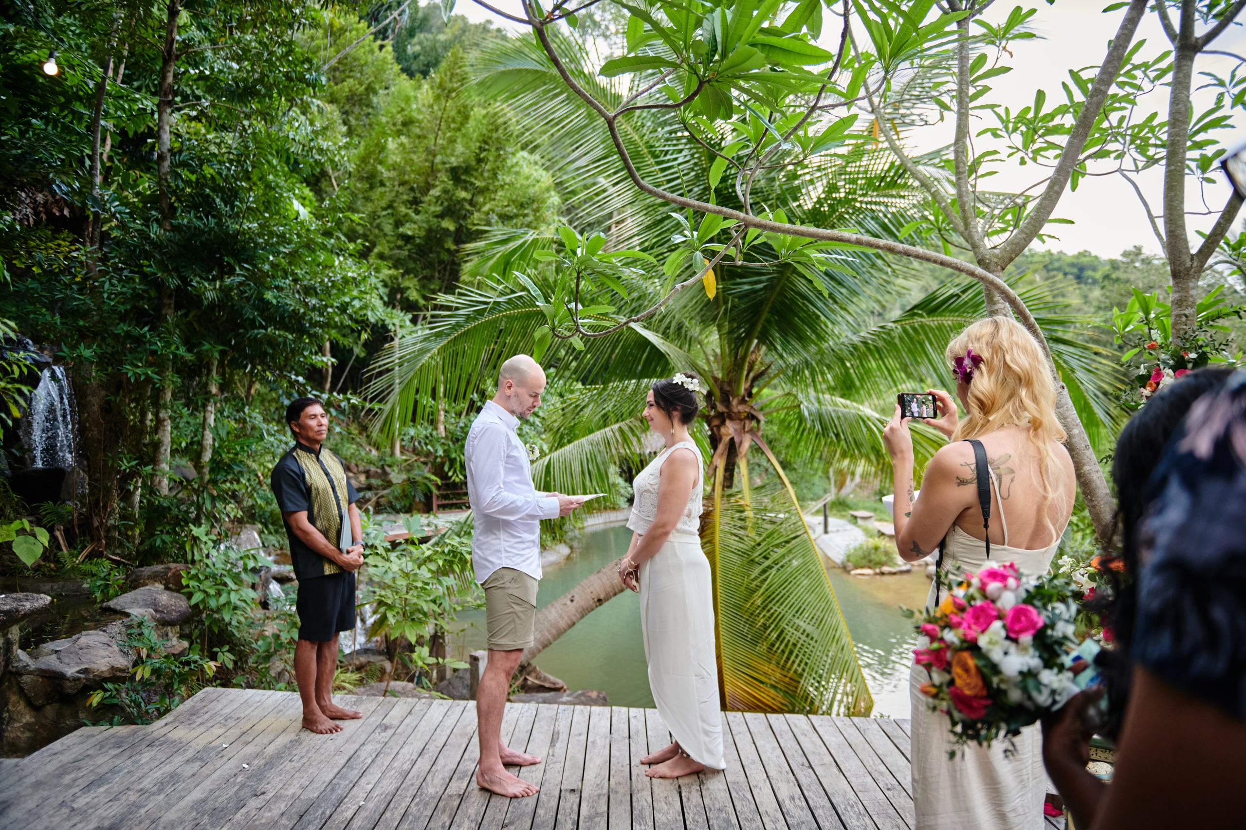 waterfall wedding ceremony