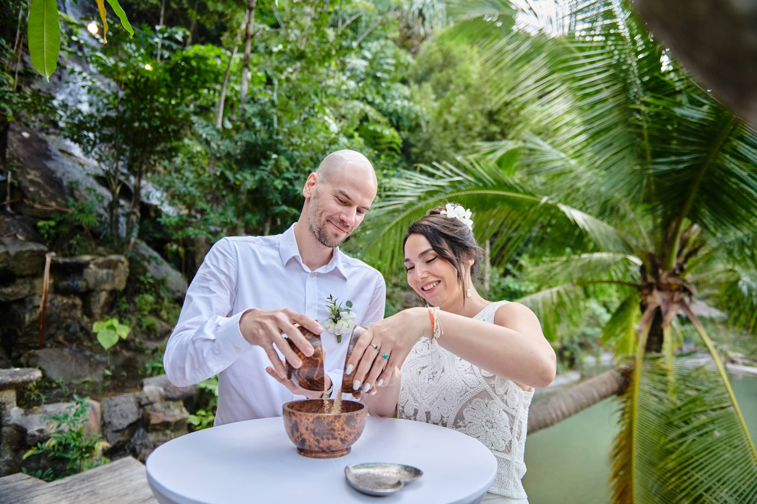 waterfall wedding ceremony