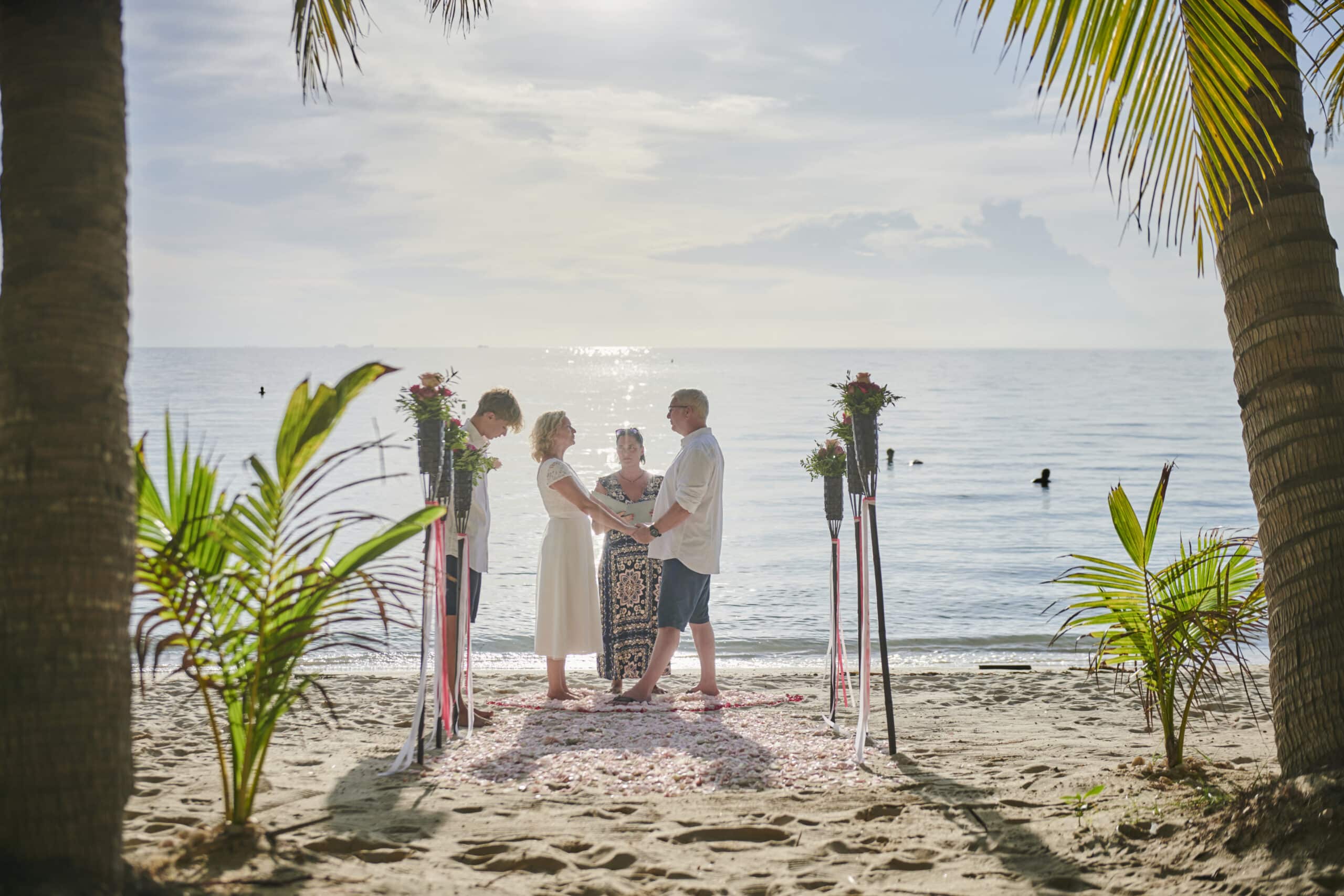 wedding ceremony family beach