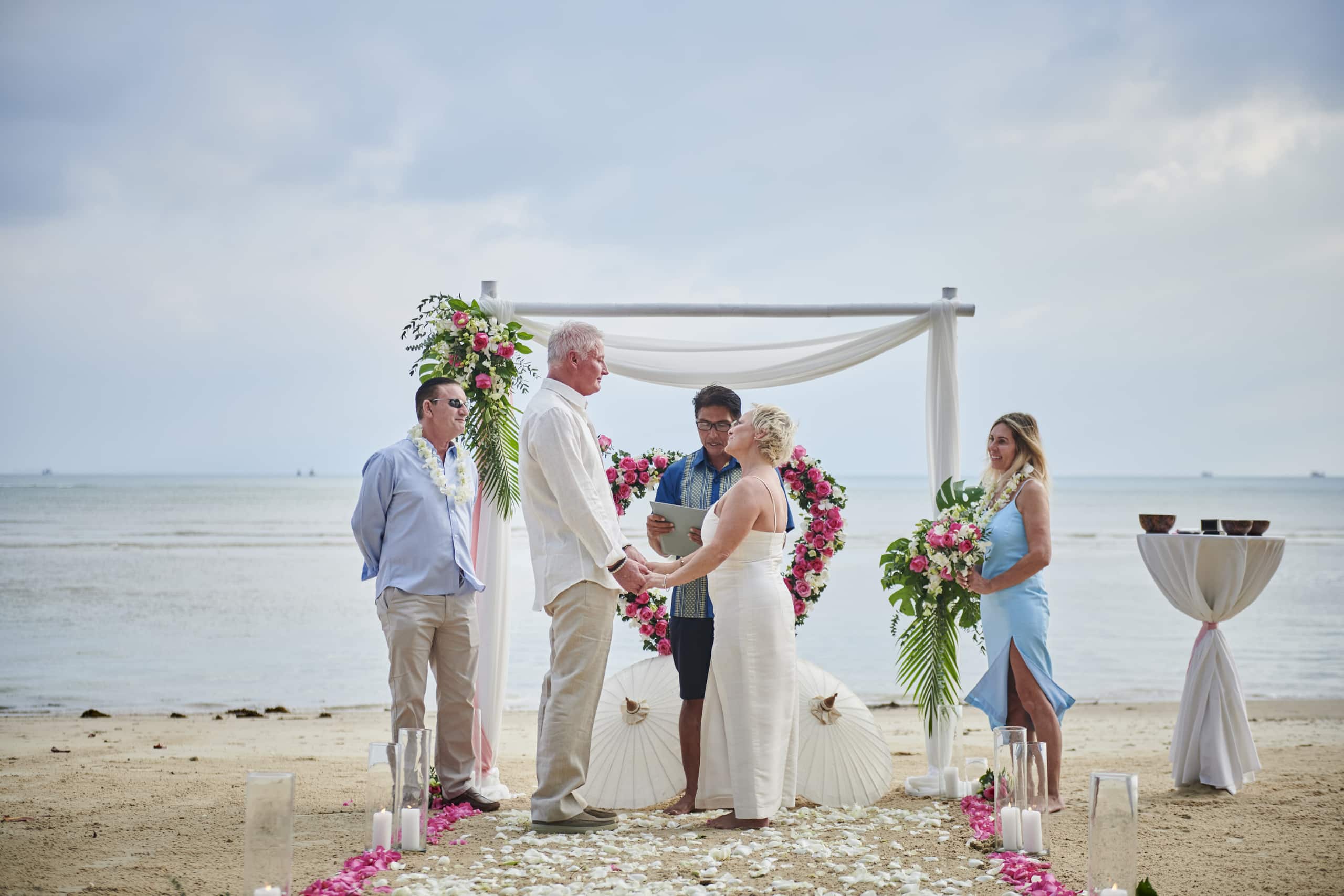 beach wedding ceremony