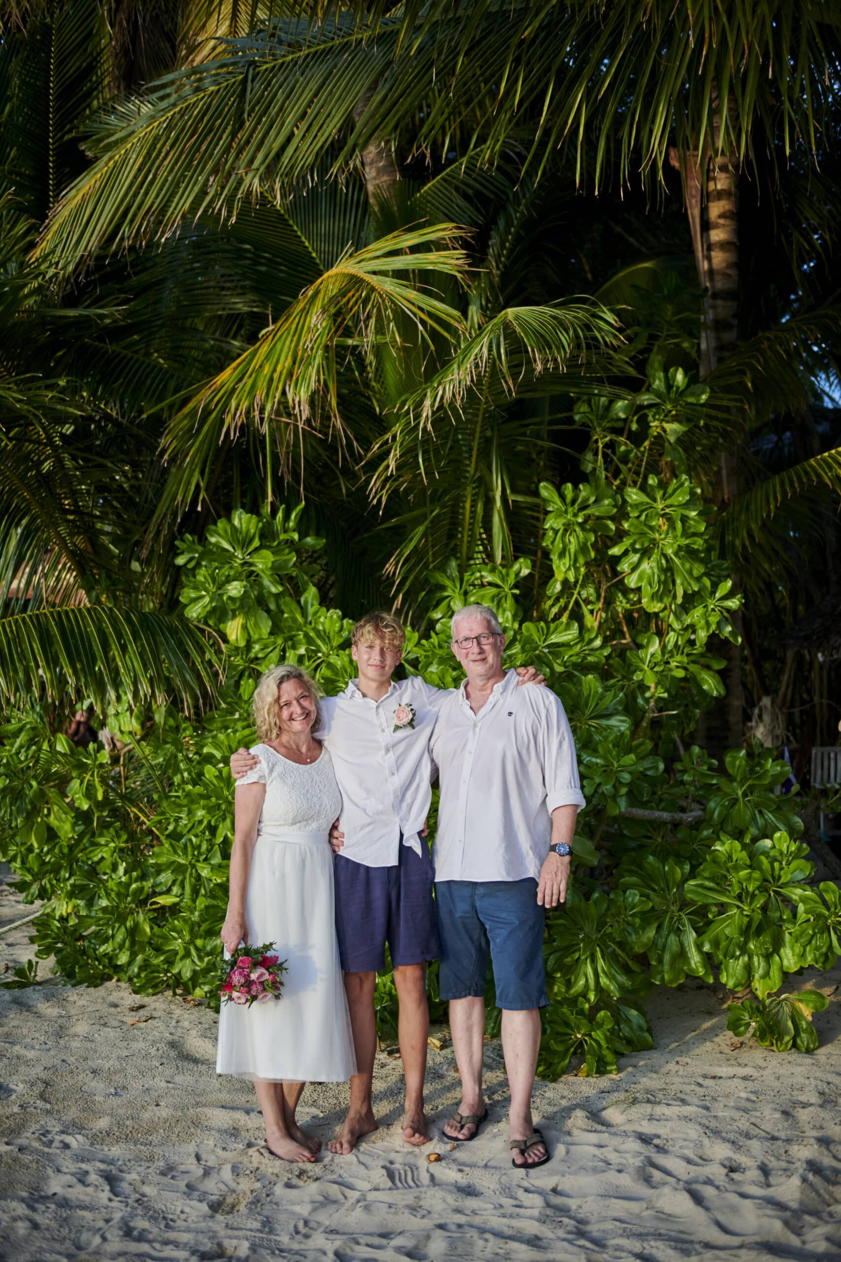 family beach wedding