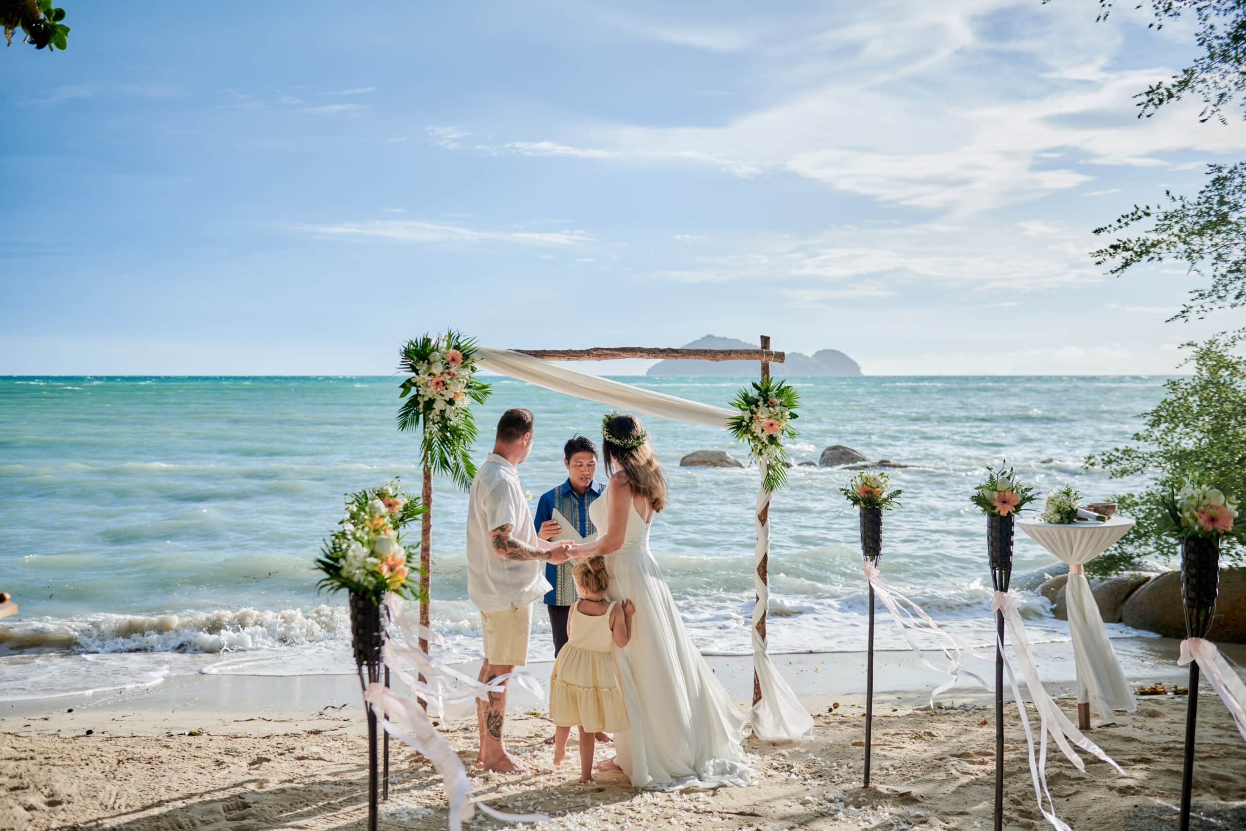beach wedding ceremony