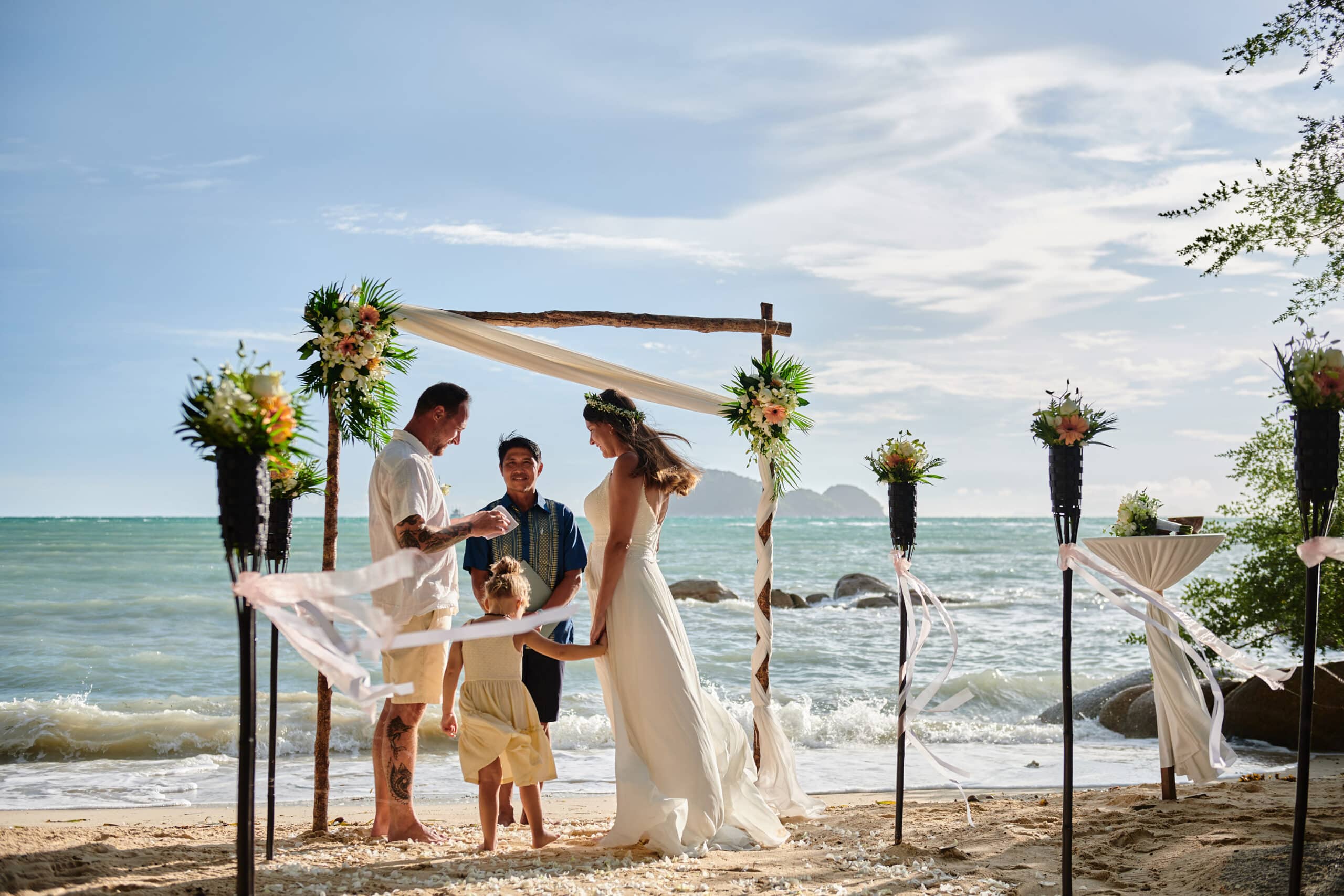 beach wedding ceremony