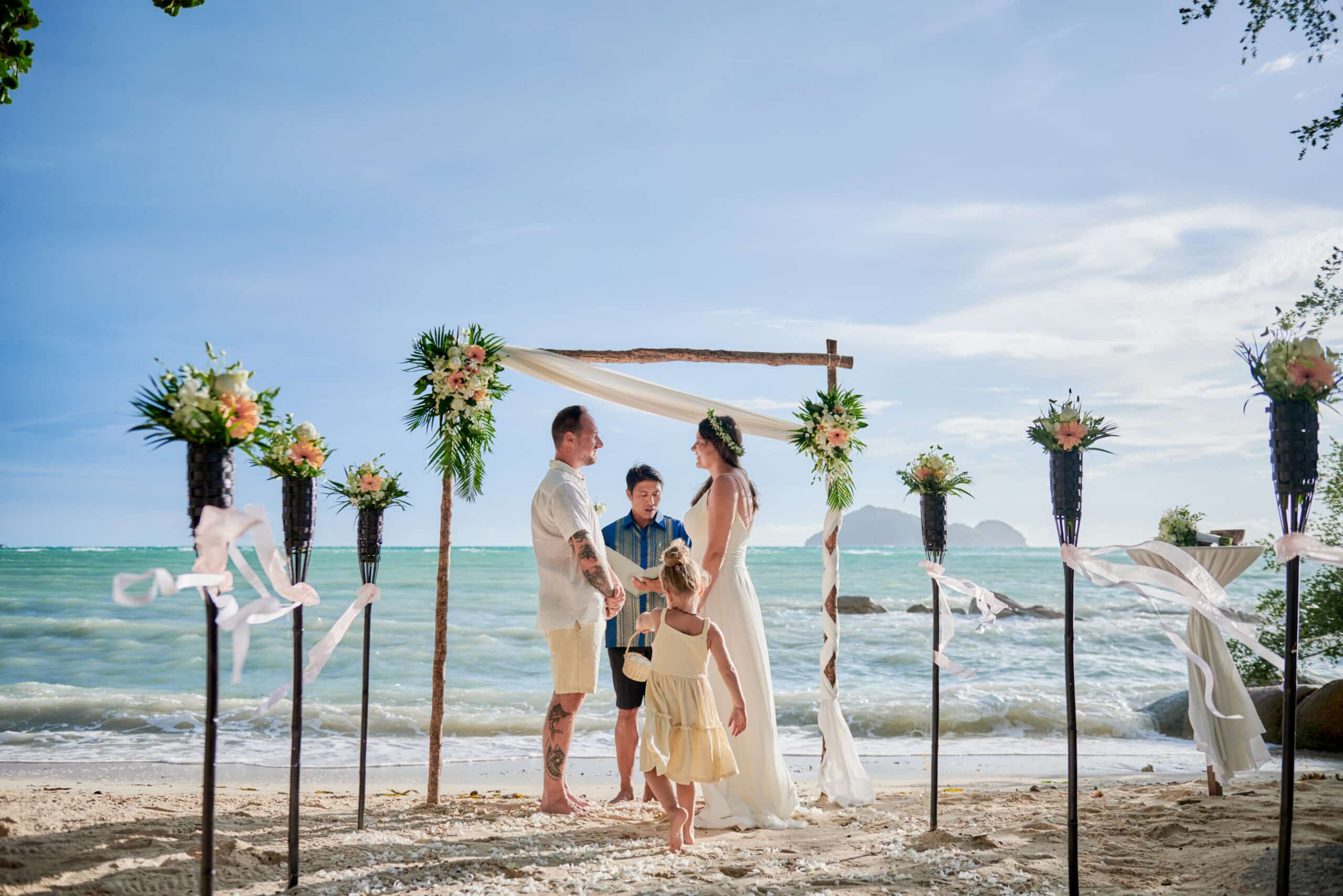 beach wedding ceremony
