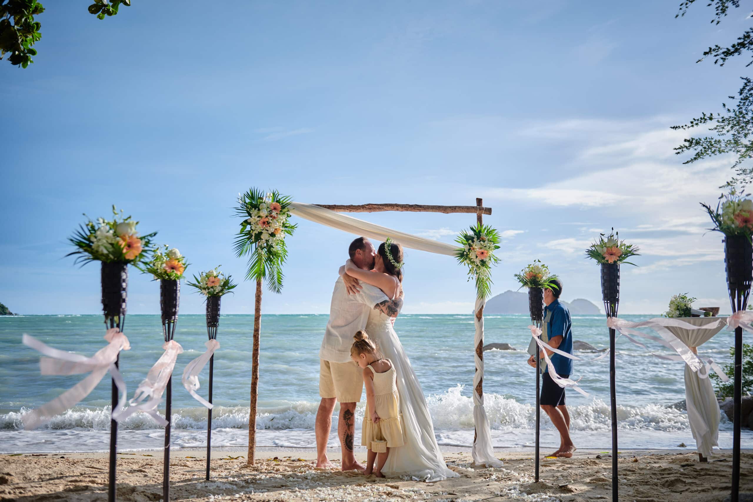 beach wedding ceremony