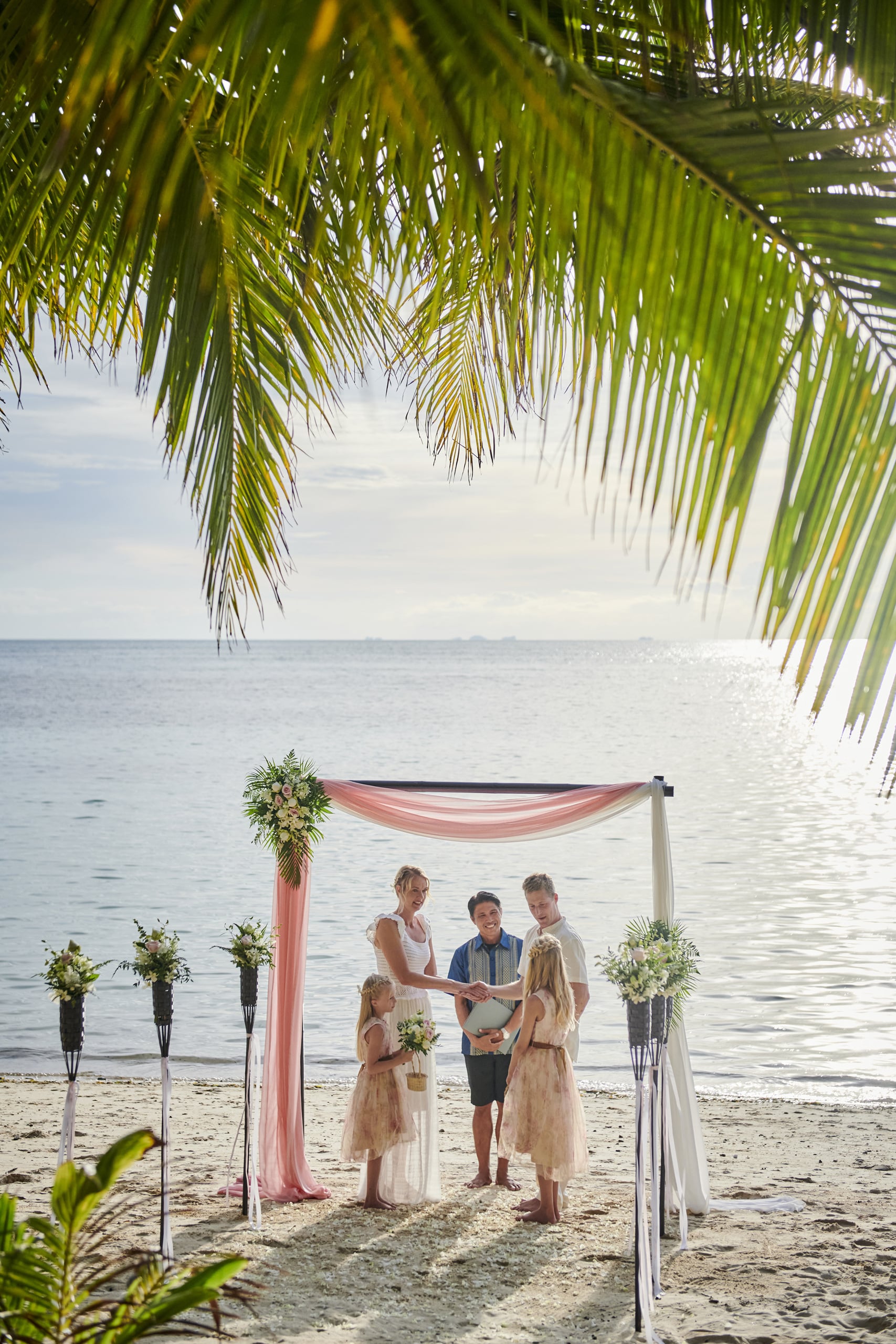 family beach wedding