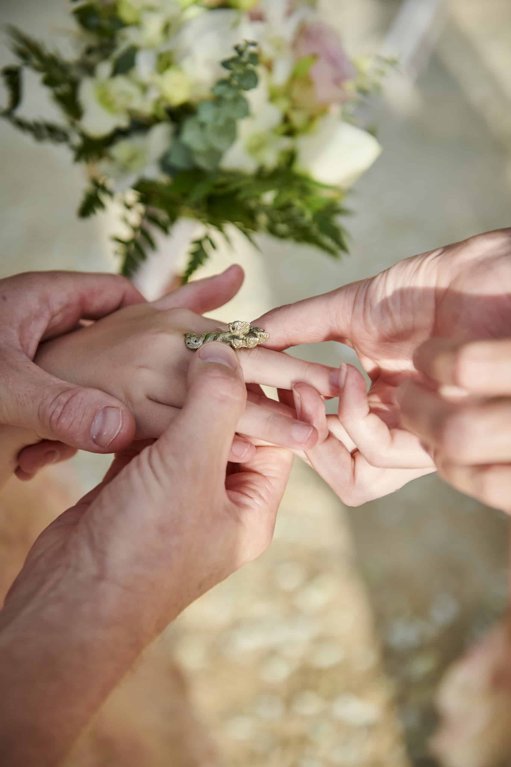 beach wedding rings