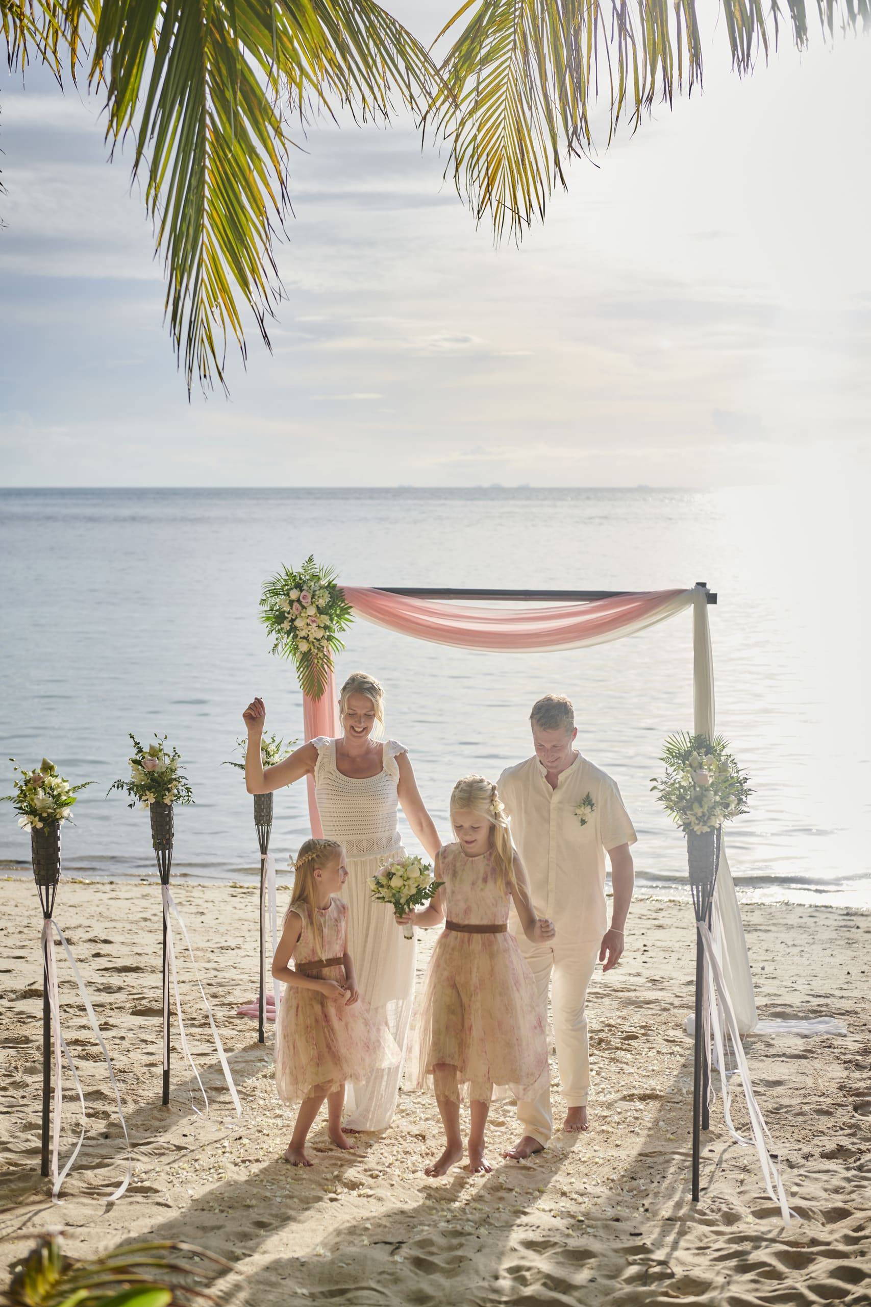 family beach wedding