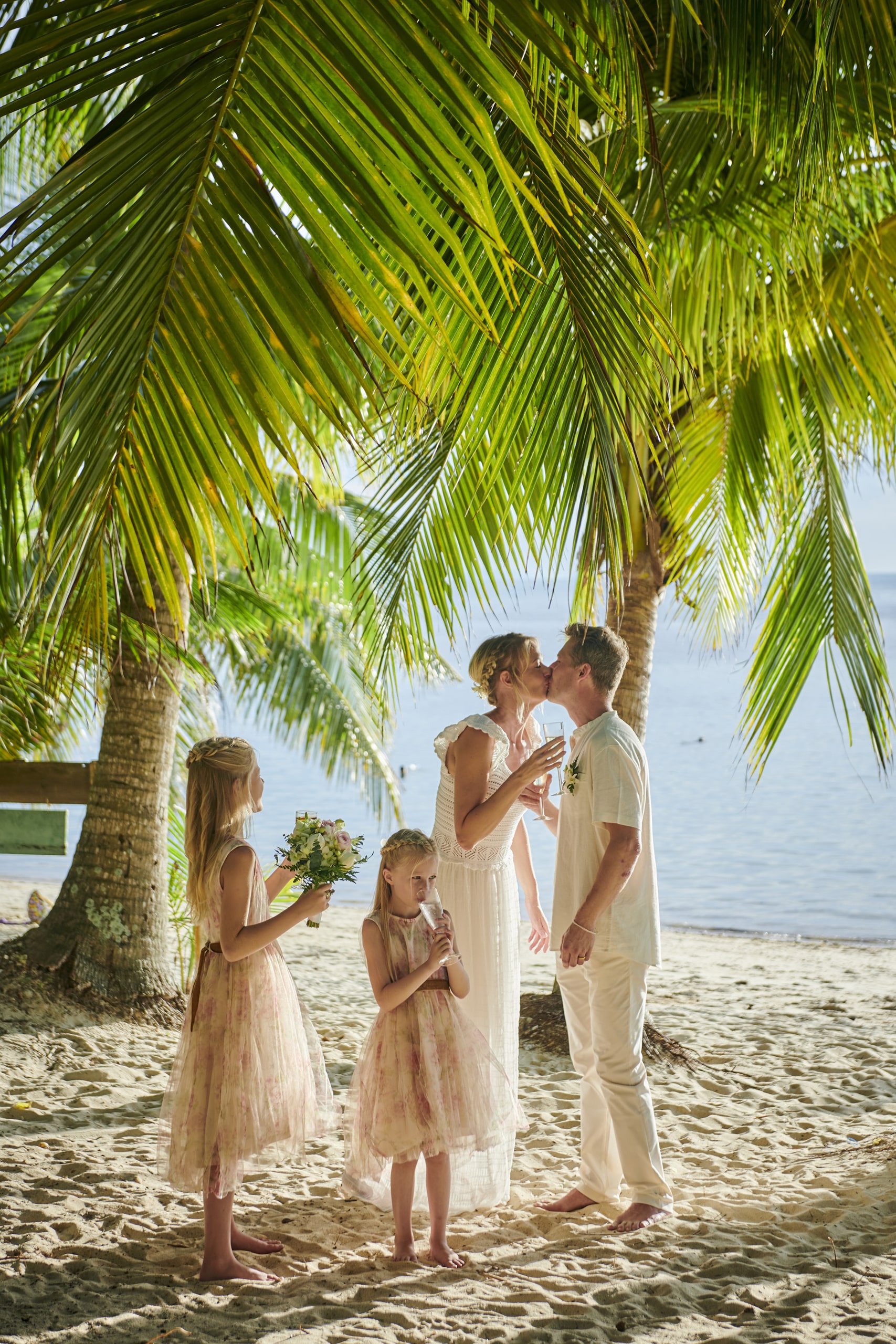 family beach wedding