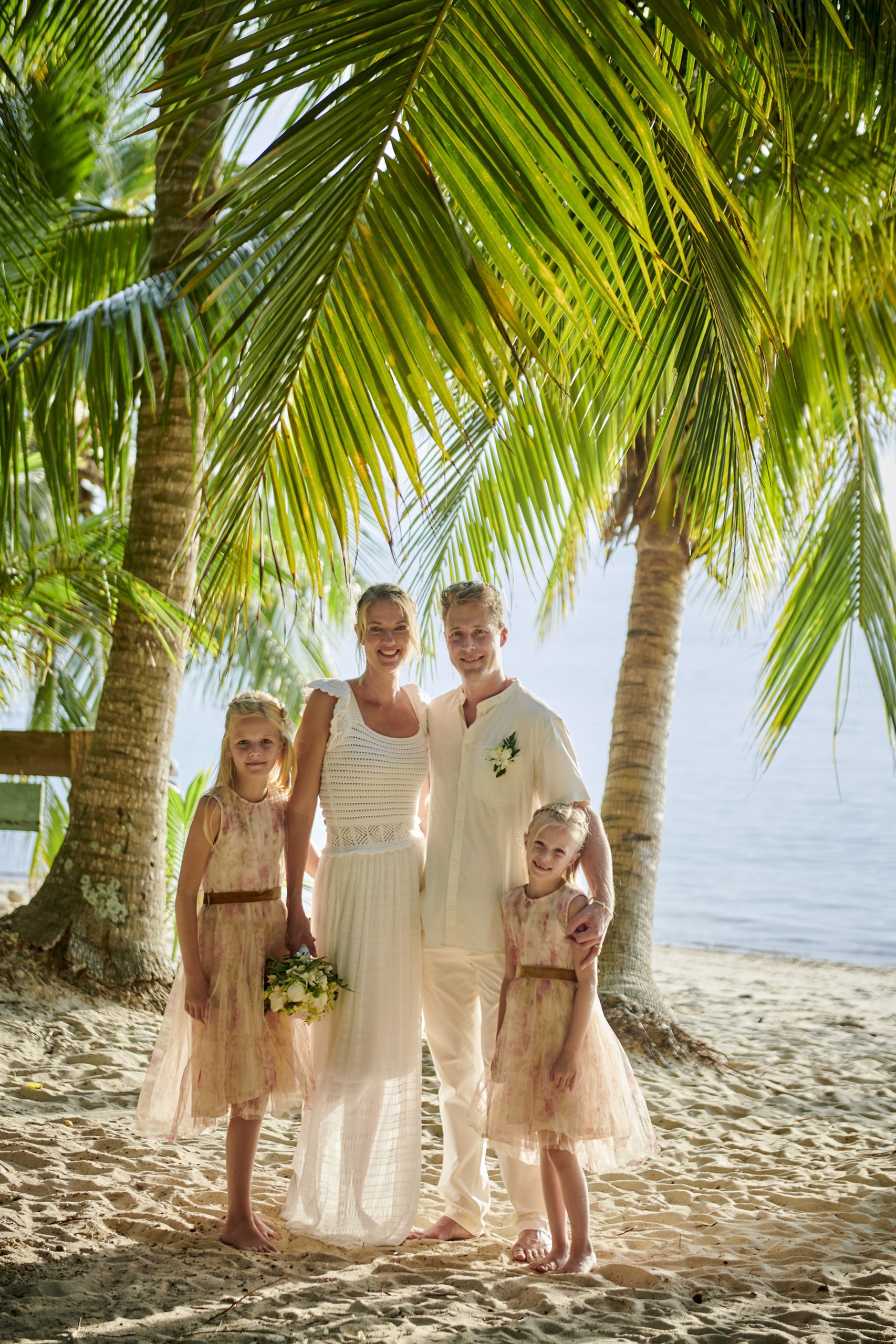 family beach wedding