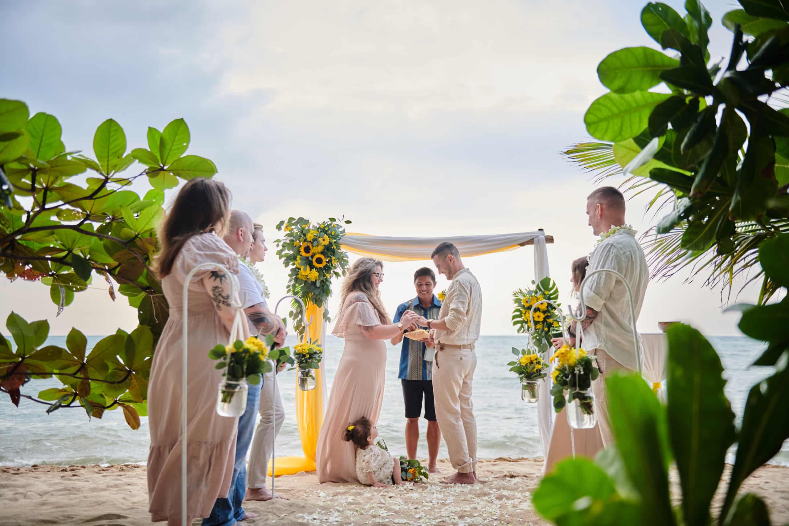 beach wedding ceremony