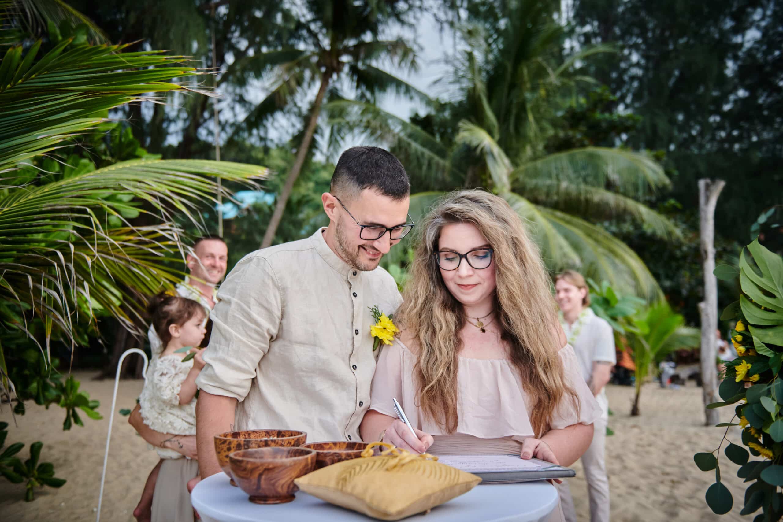 beach wedding ceremony
