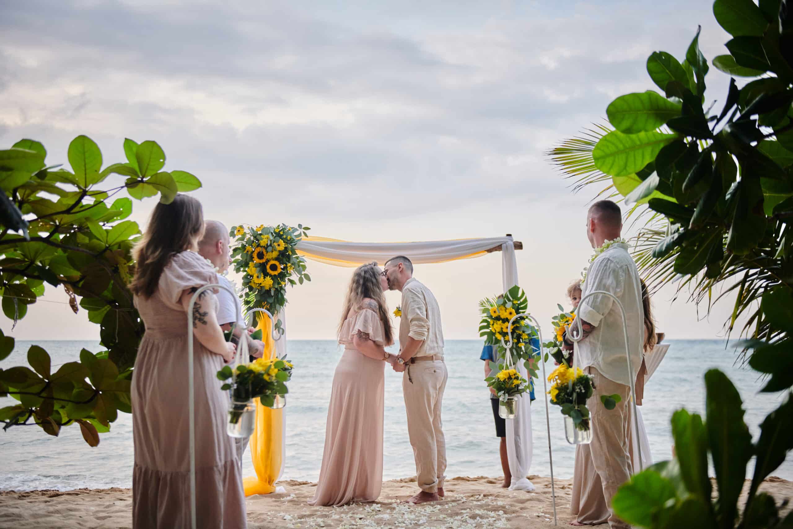 beach wedding ceremony