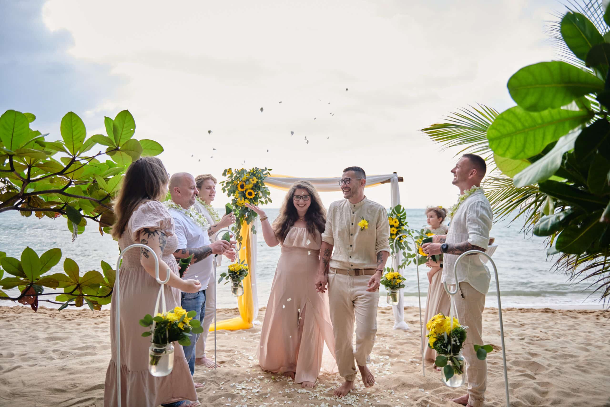 beach wedding ceremony