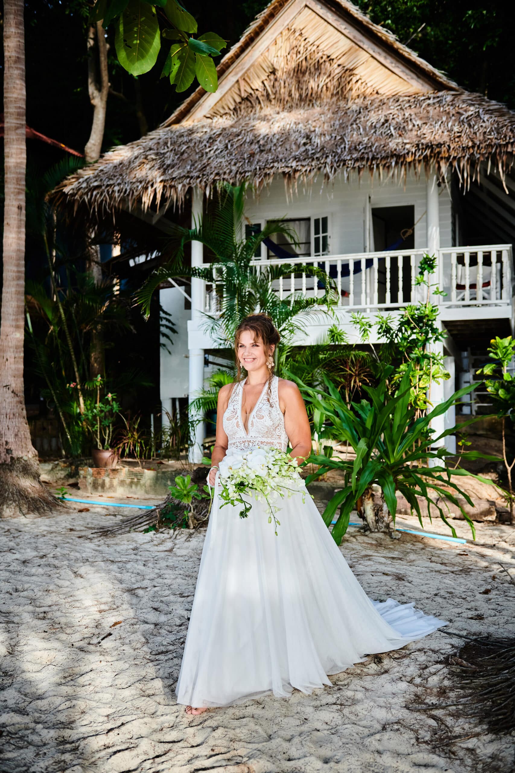 bride beach wedding thailand