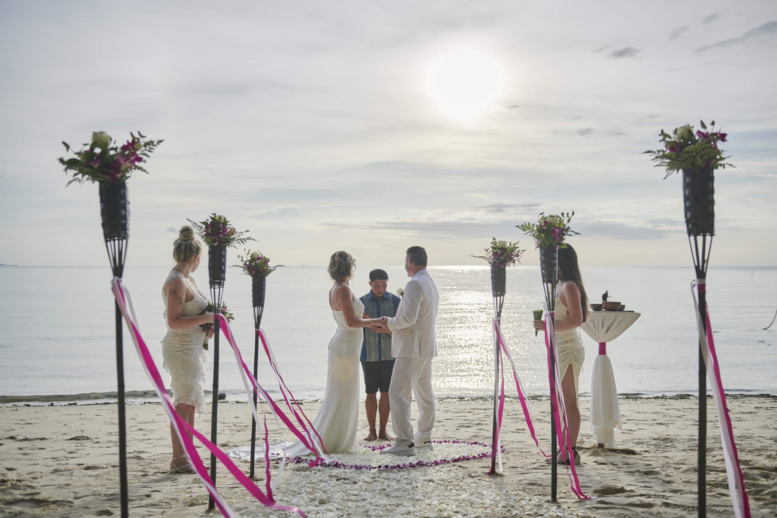 beach wedding ceremony