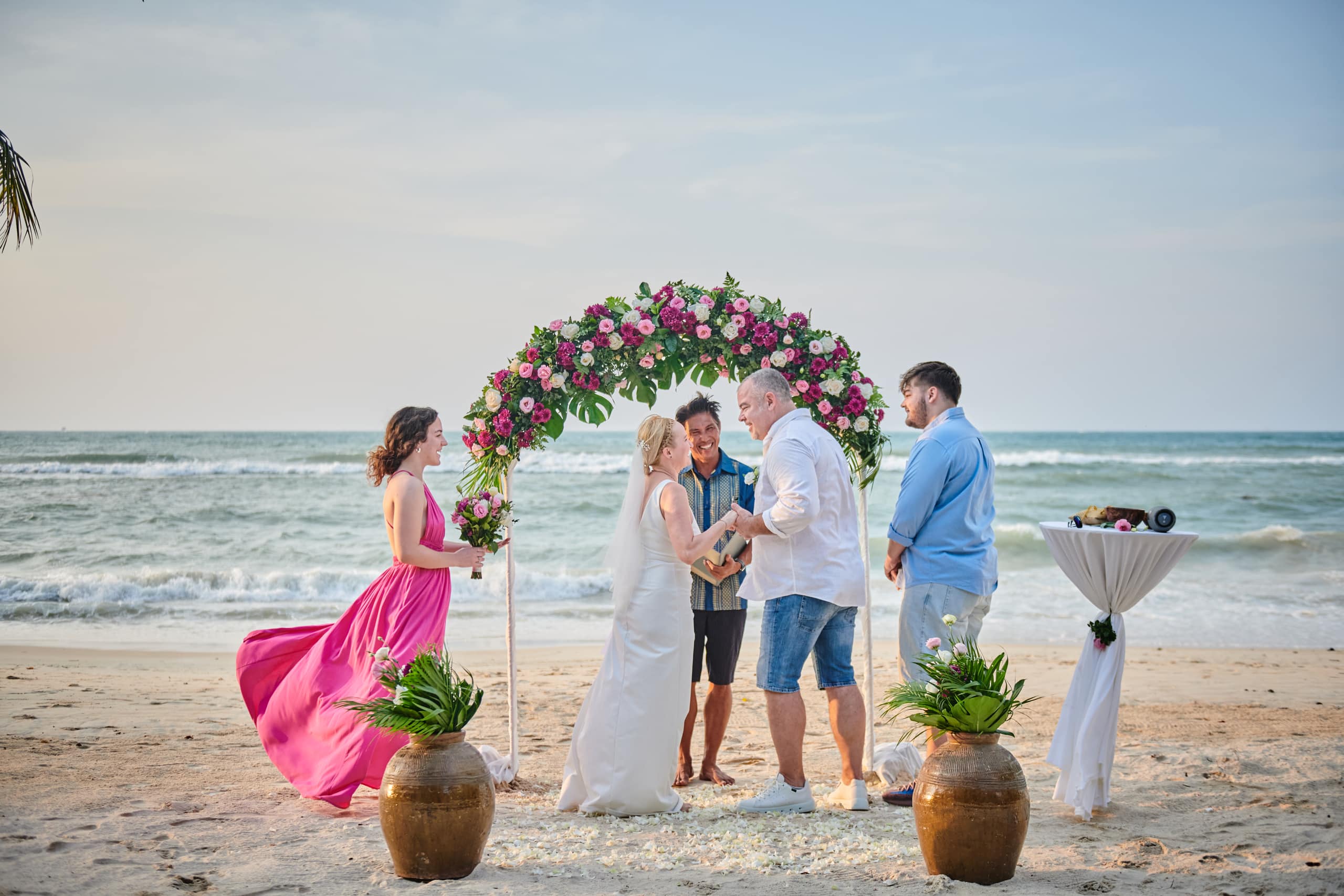 beach wedding ceremony