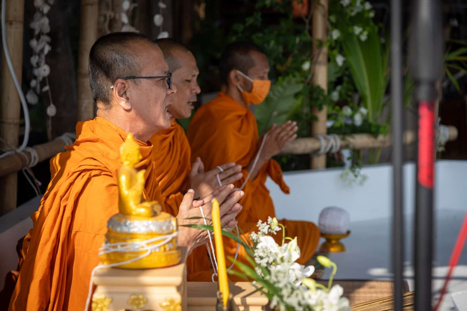 monk blessing wedding