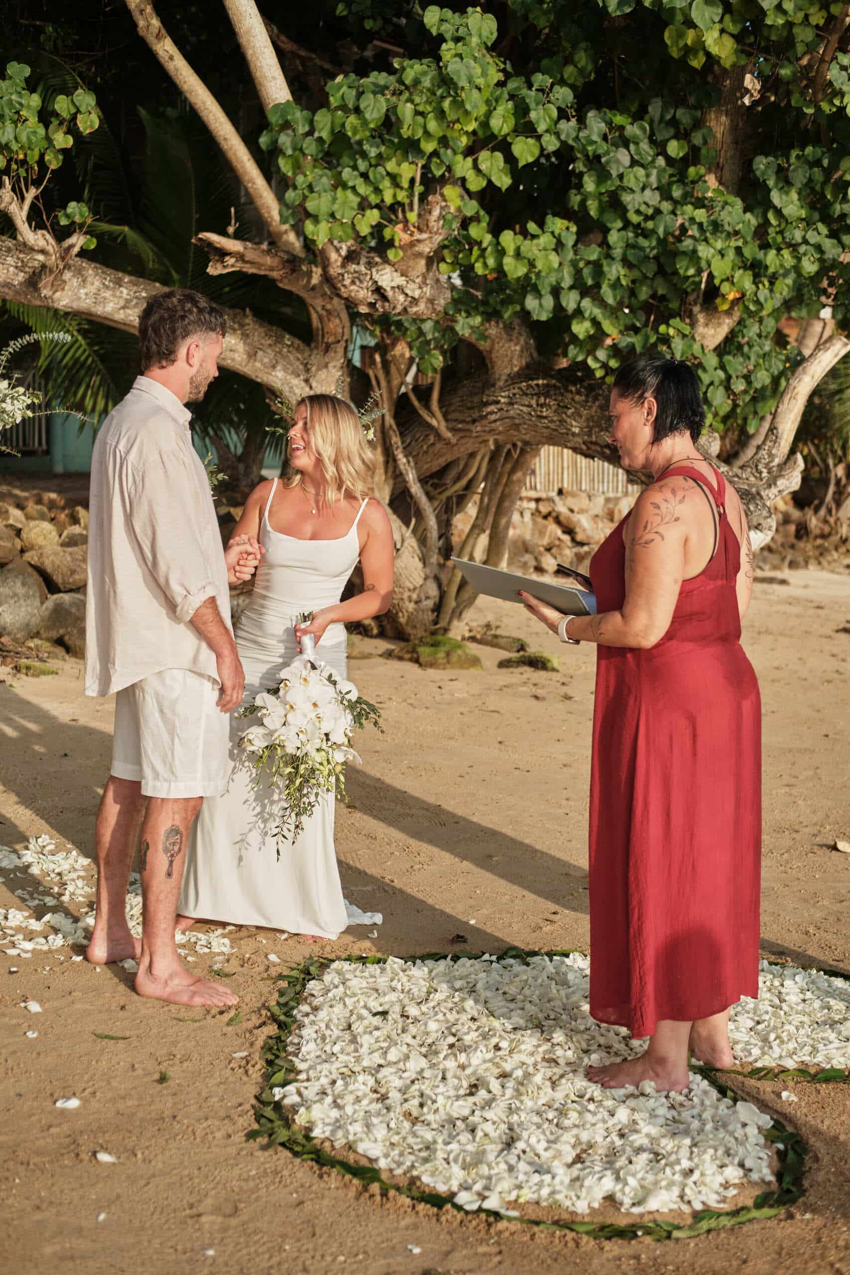 beach wedding ceremony