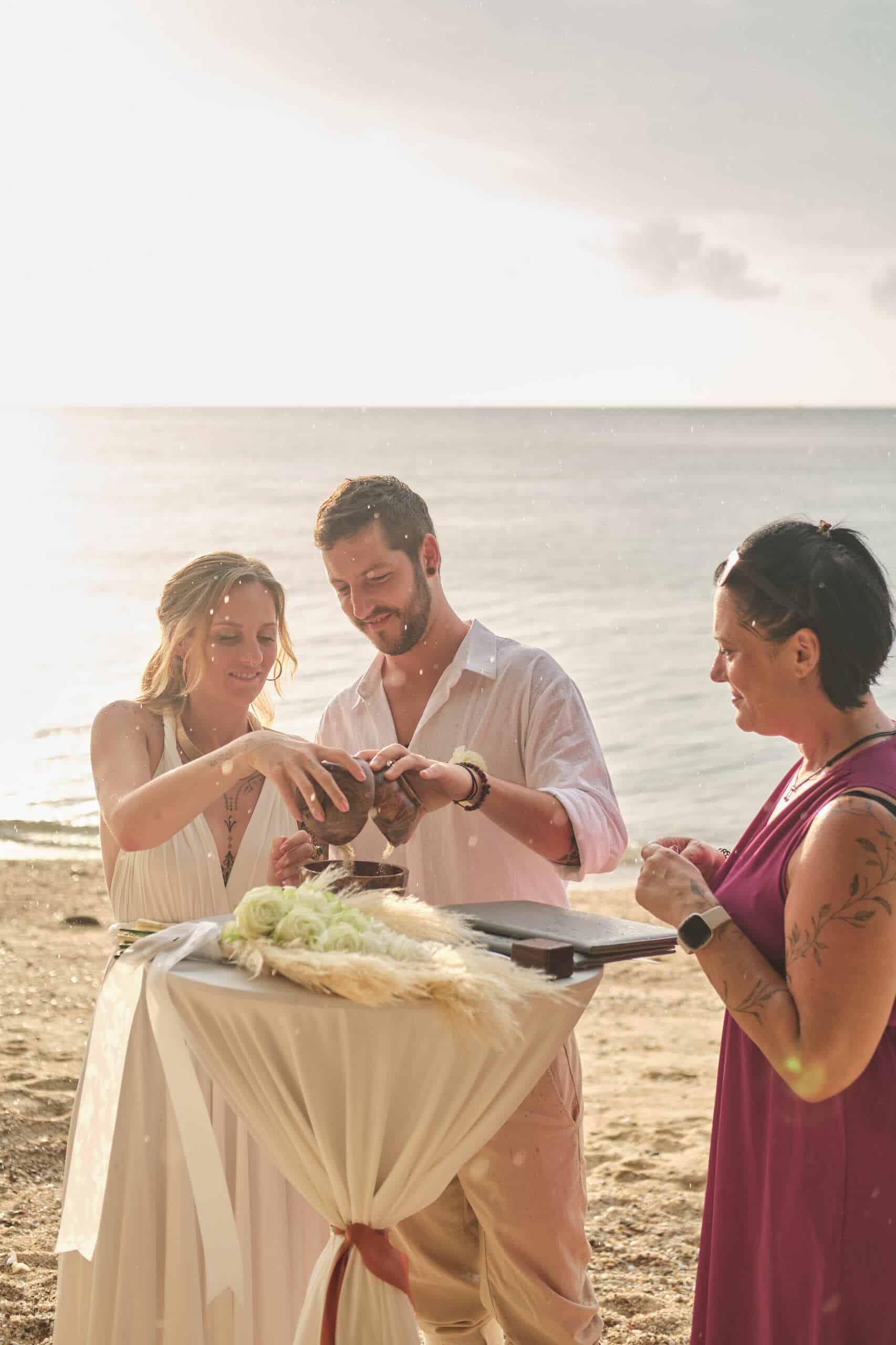 beach wedding ceremony