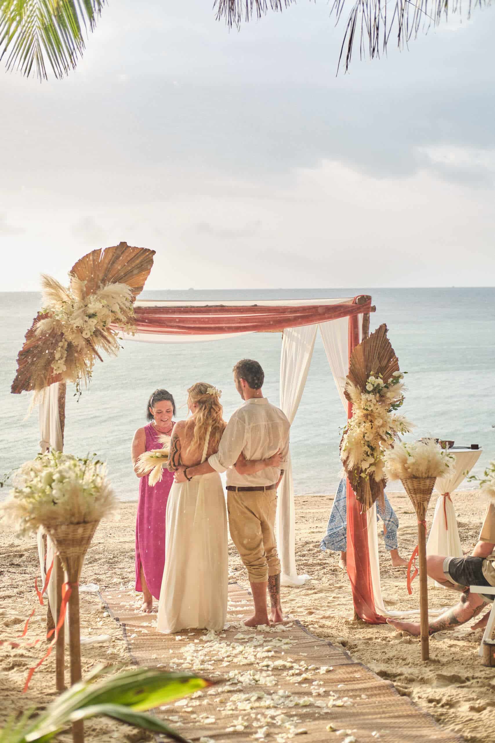 beach wedding ceremony