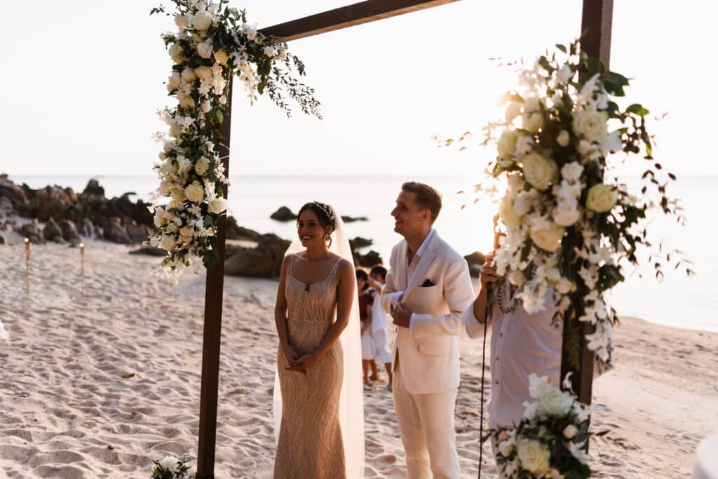 wedding ceremony couple