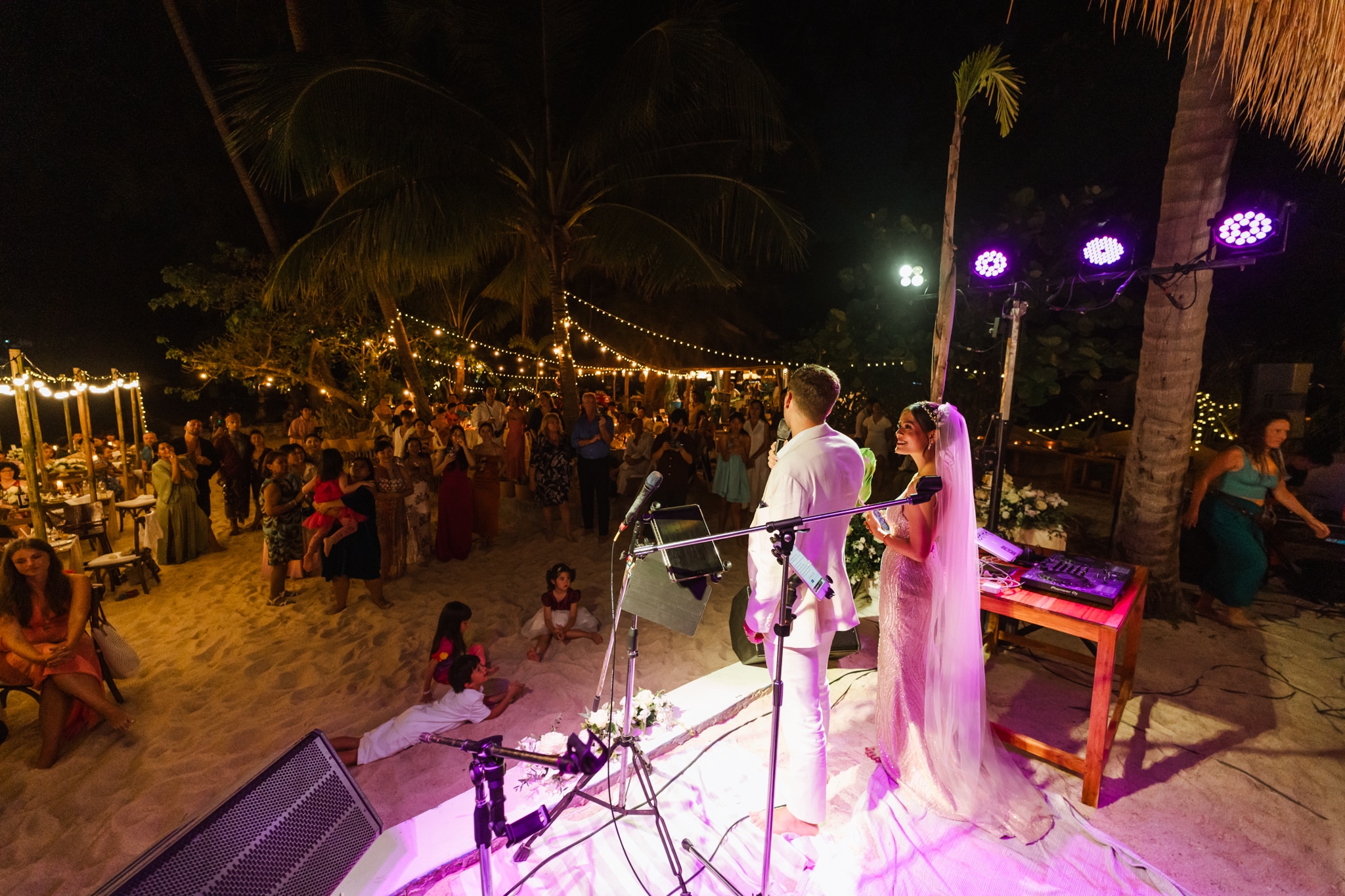 wedding party couple