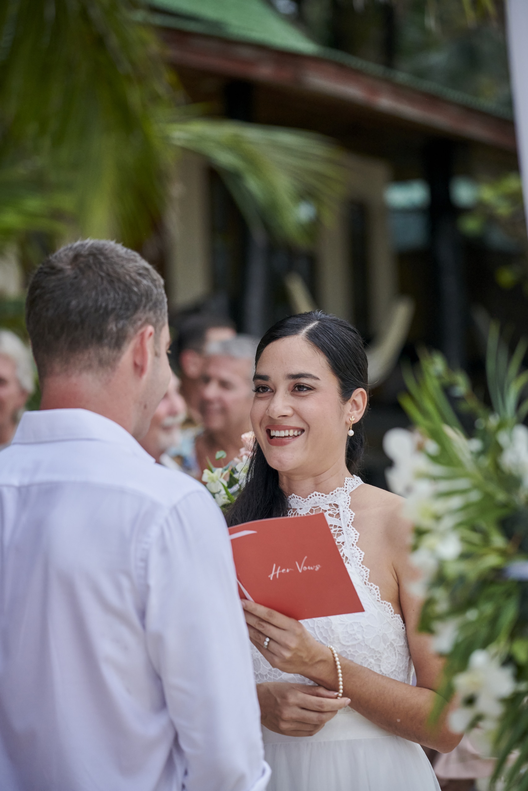 beach wedding bride vows