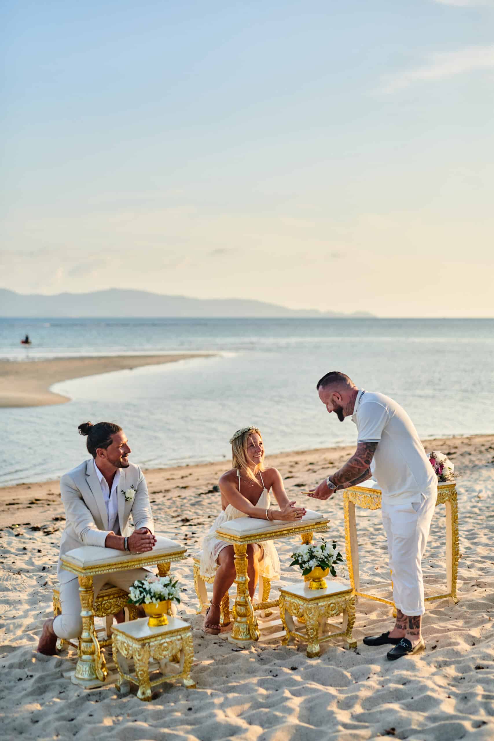 beach wedding ceremony