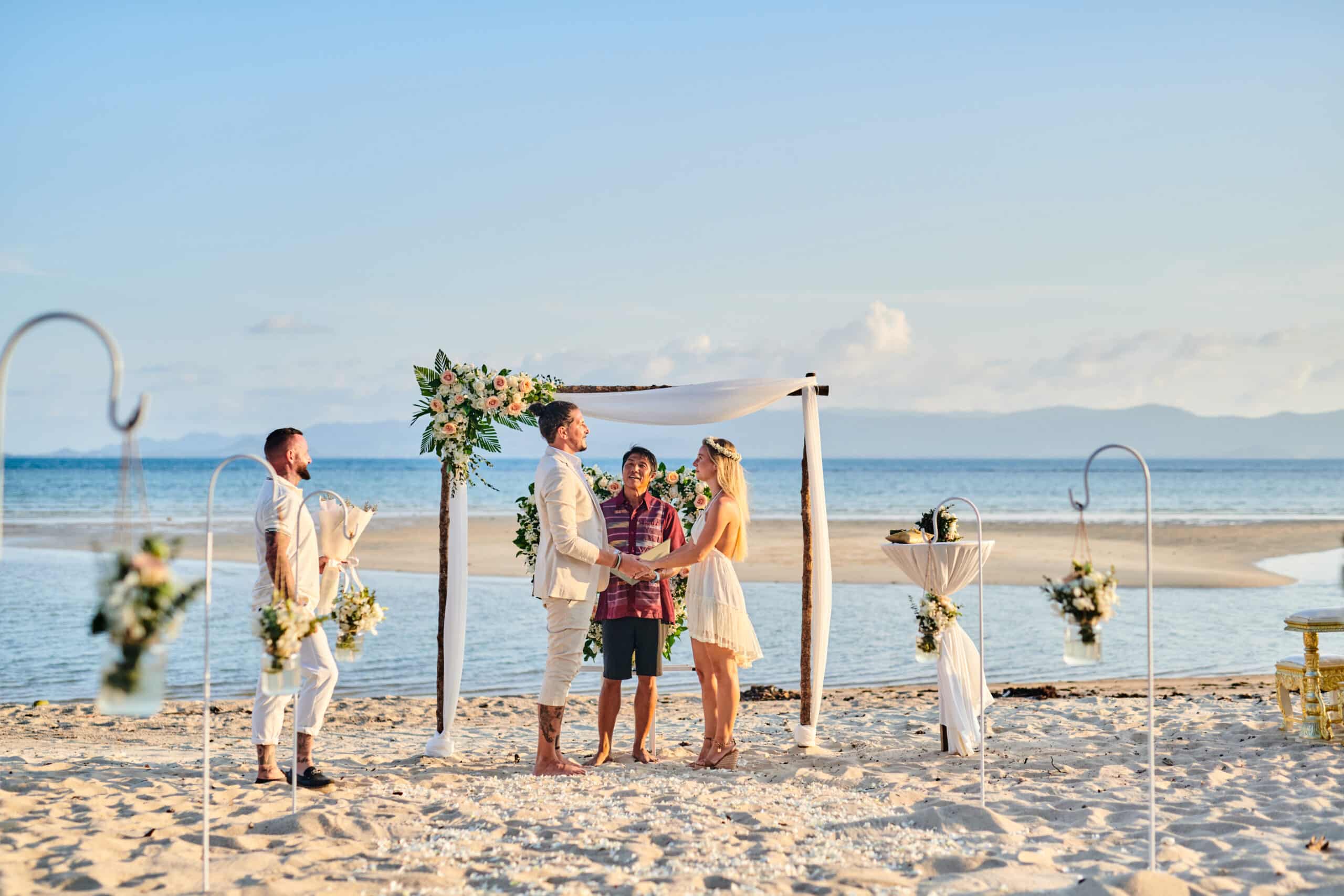 beach wedding ceremony
