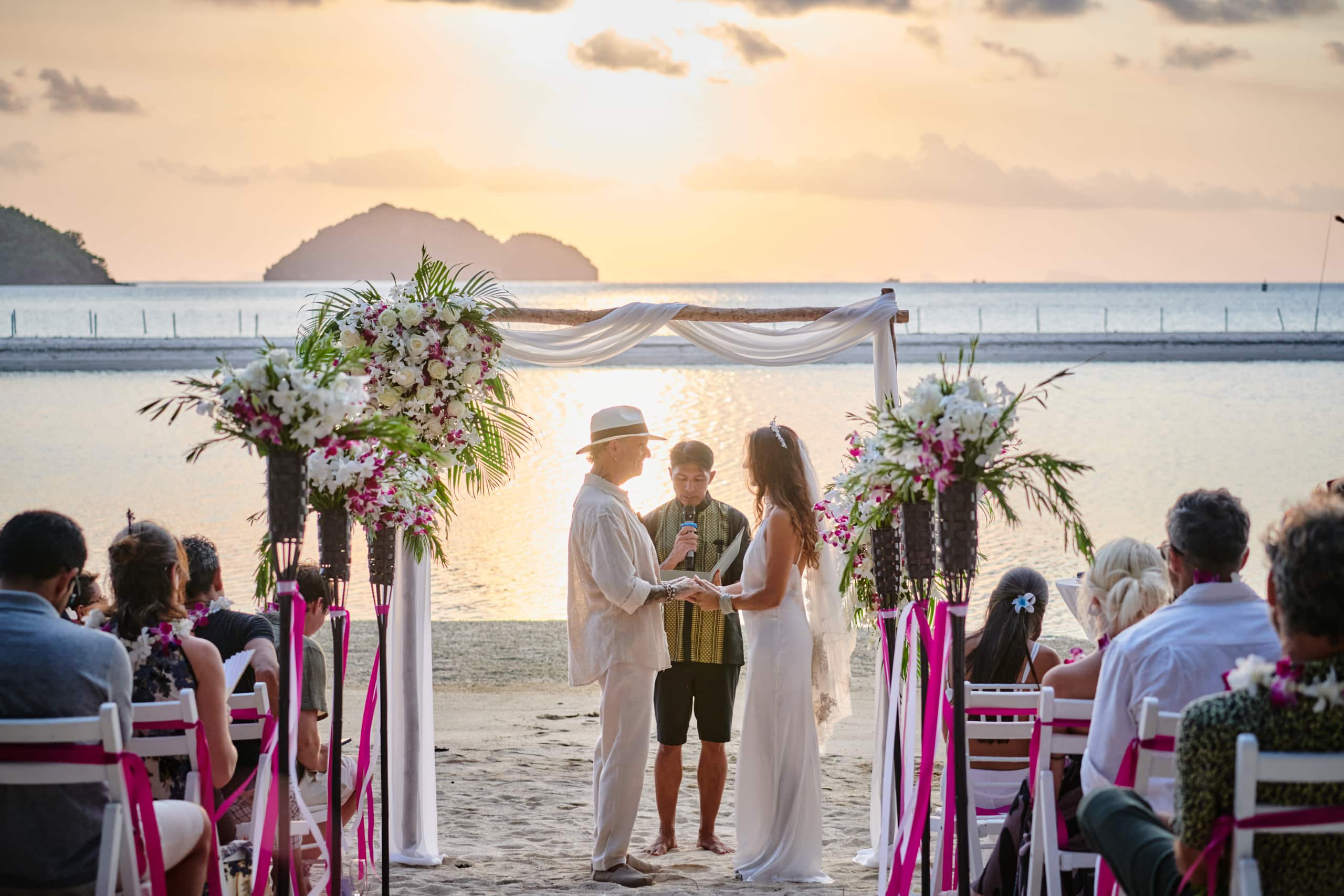 beach wedding ceremony