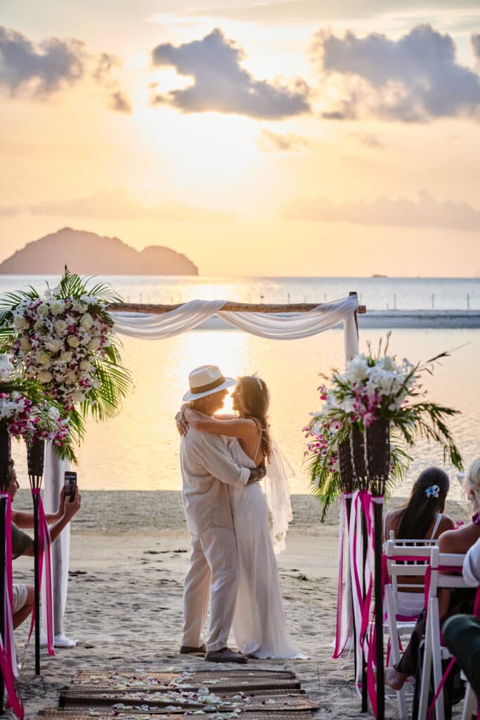 beach wedding ceremony