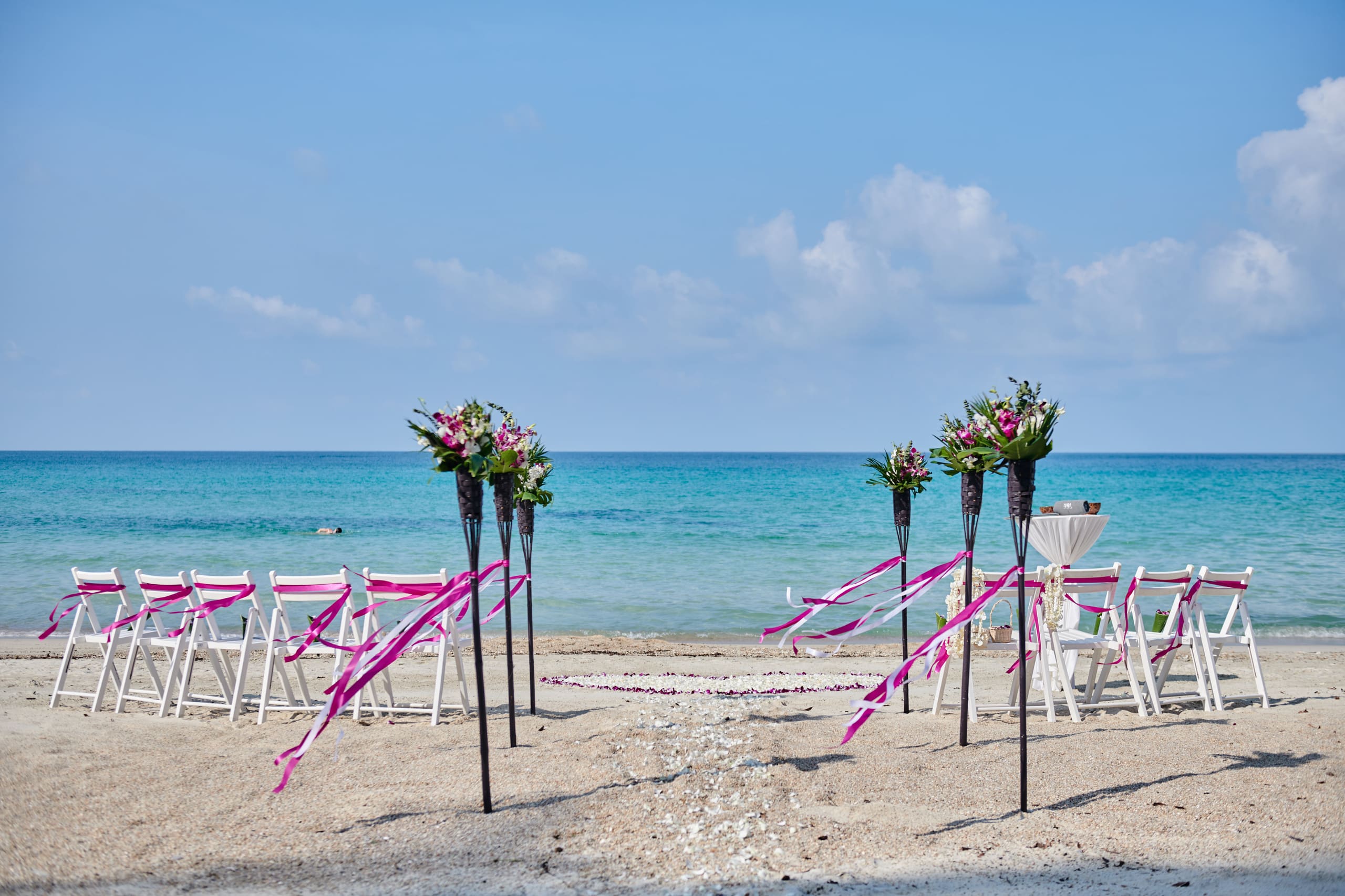 beach wedding decoration