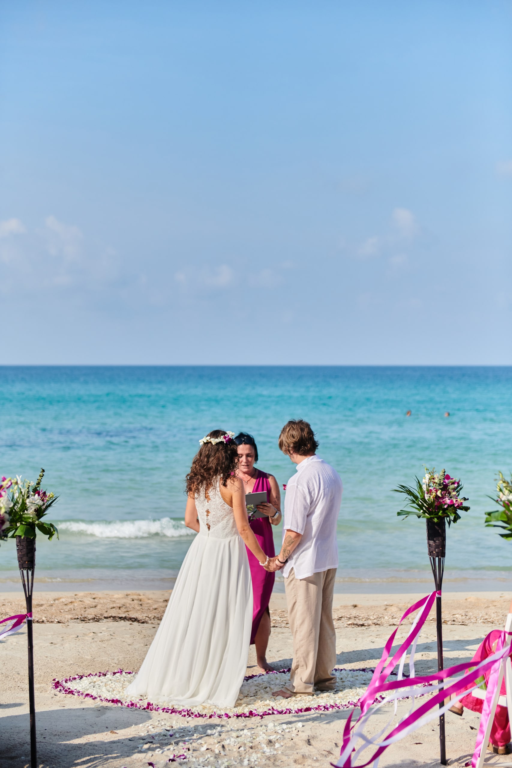 beach wedding ceremony