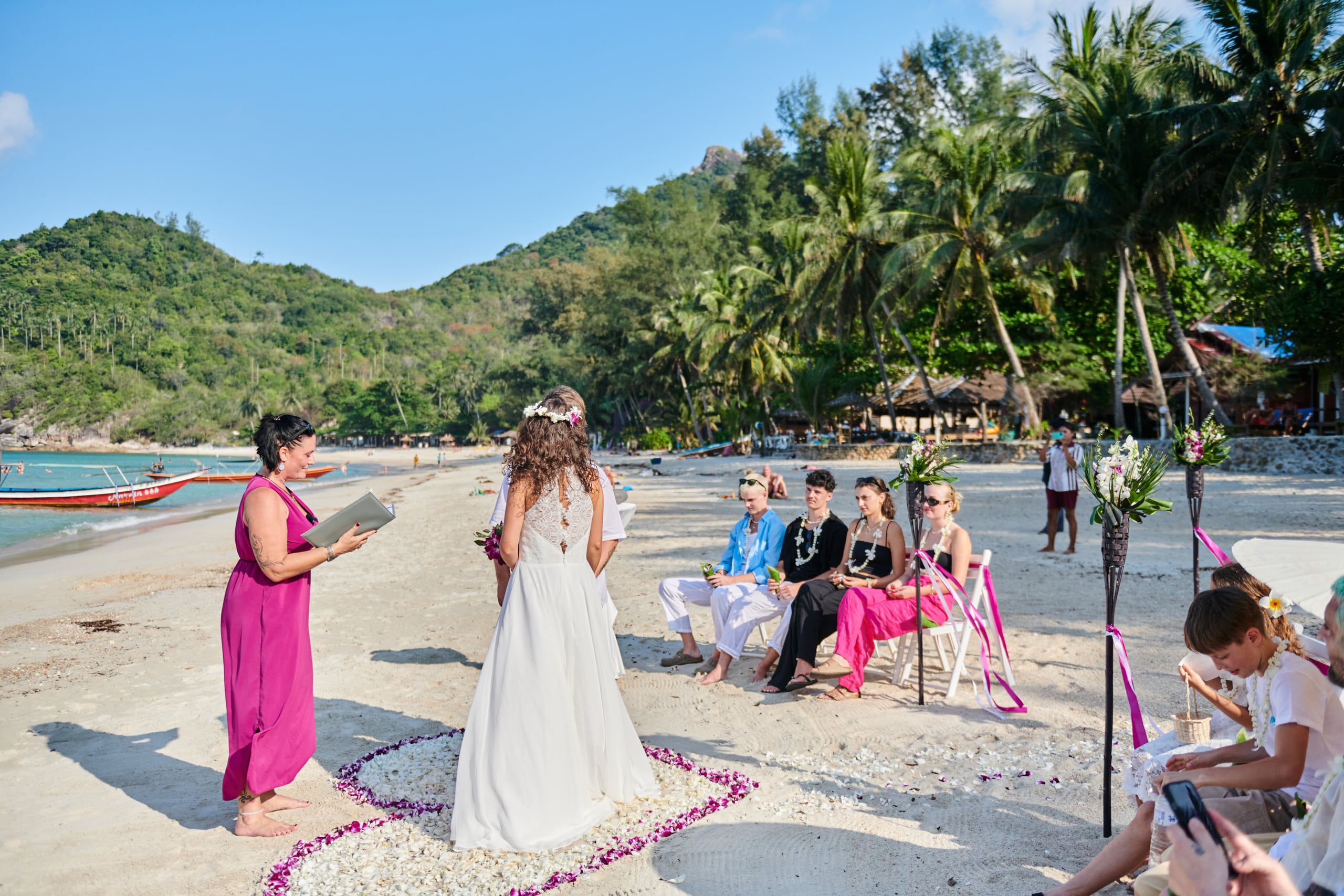 beach wedding ceremony
